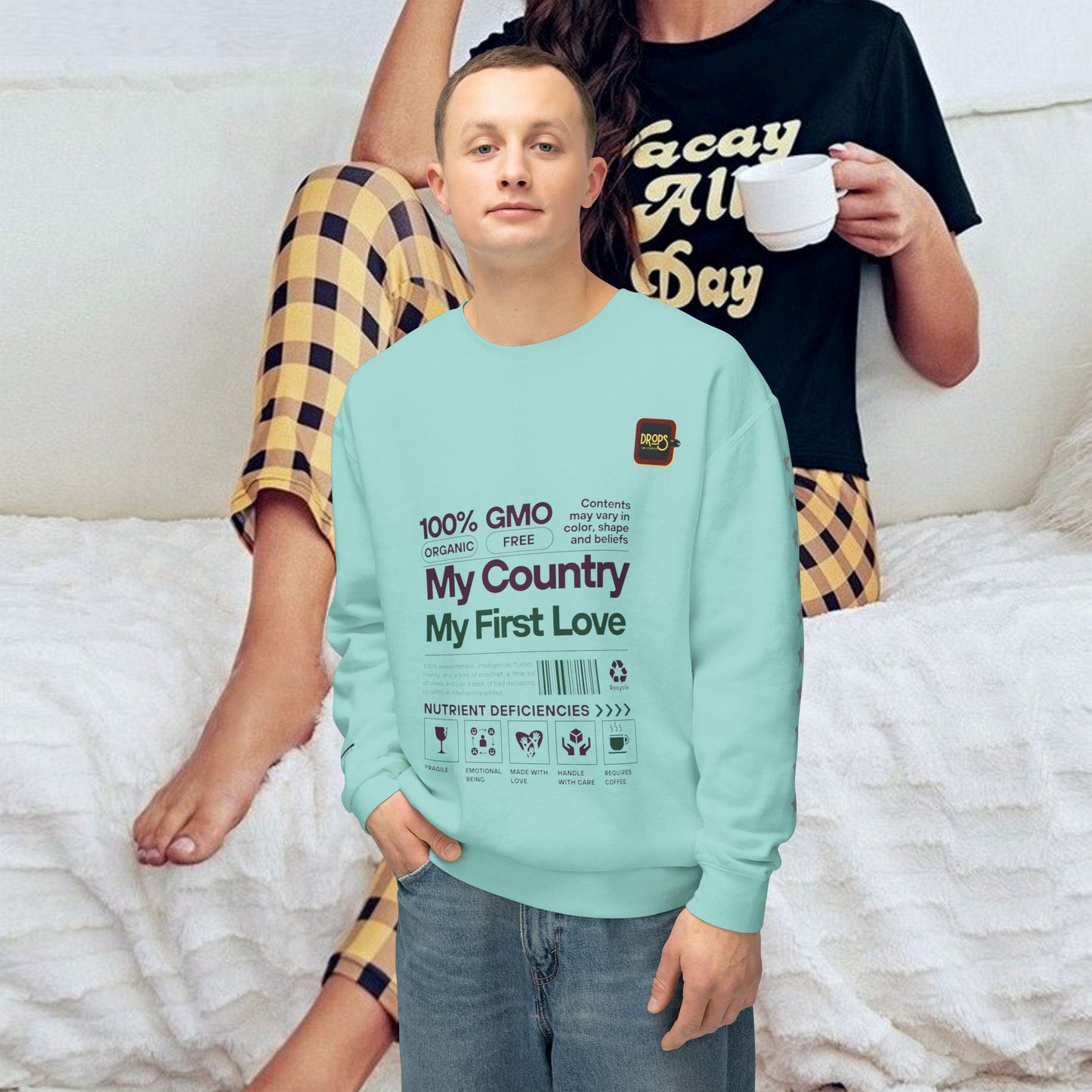 Unisex Lightweight Sweatshirt_ N7+ Series USLWSS PT2WW001_ Limited Edition by WesternWaves: