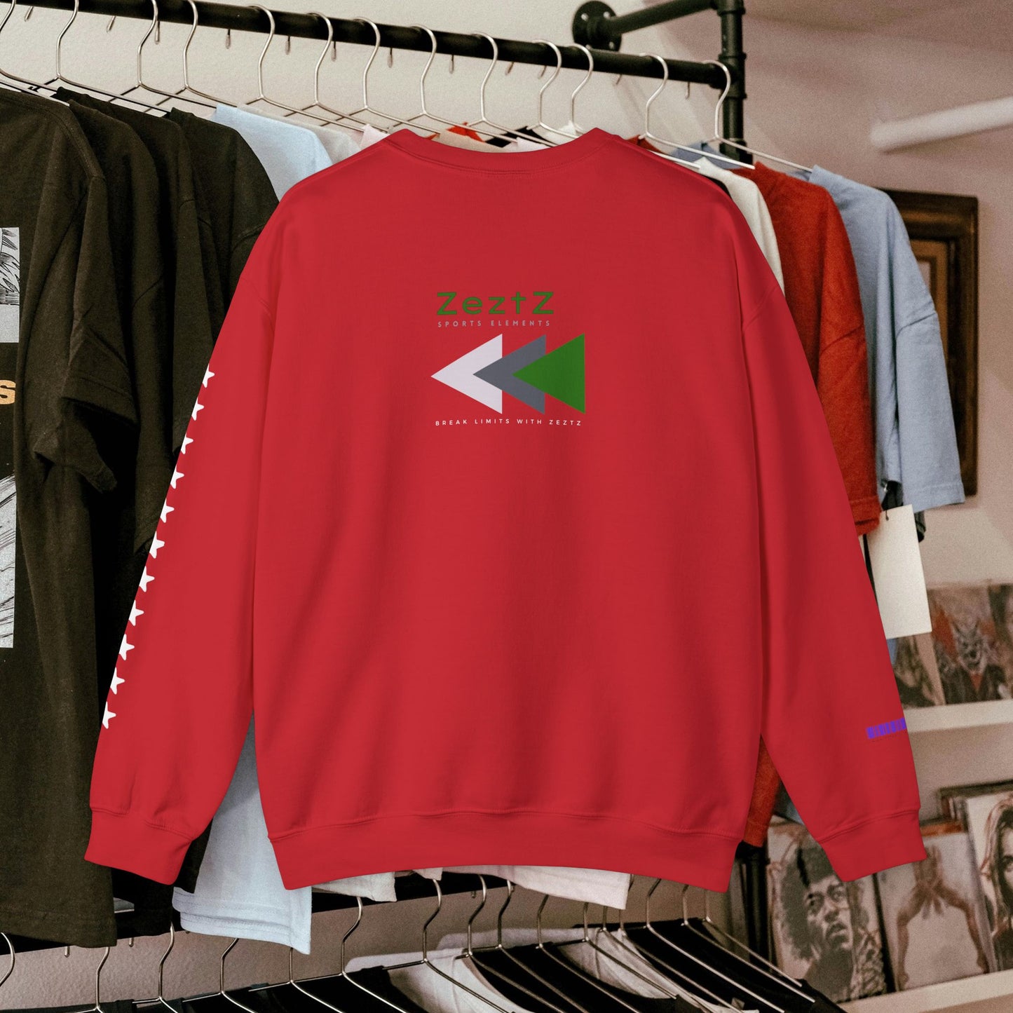 Unisex Heavy Blend™ Crewneck Sweatshirt_ N2+ Sports Series UHBCSS PT2WW008_ Limited Edition ‘Zeztz’ Brand Sports Elements by WesternWaves: