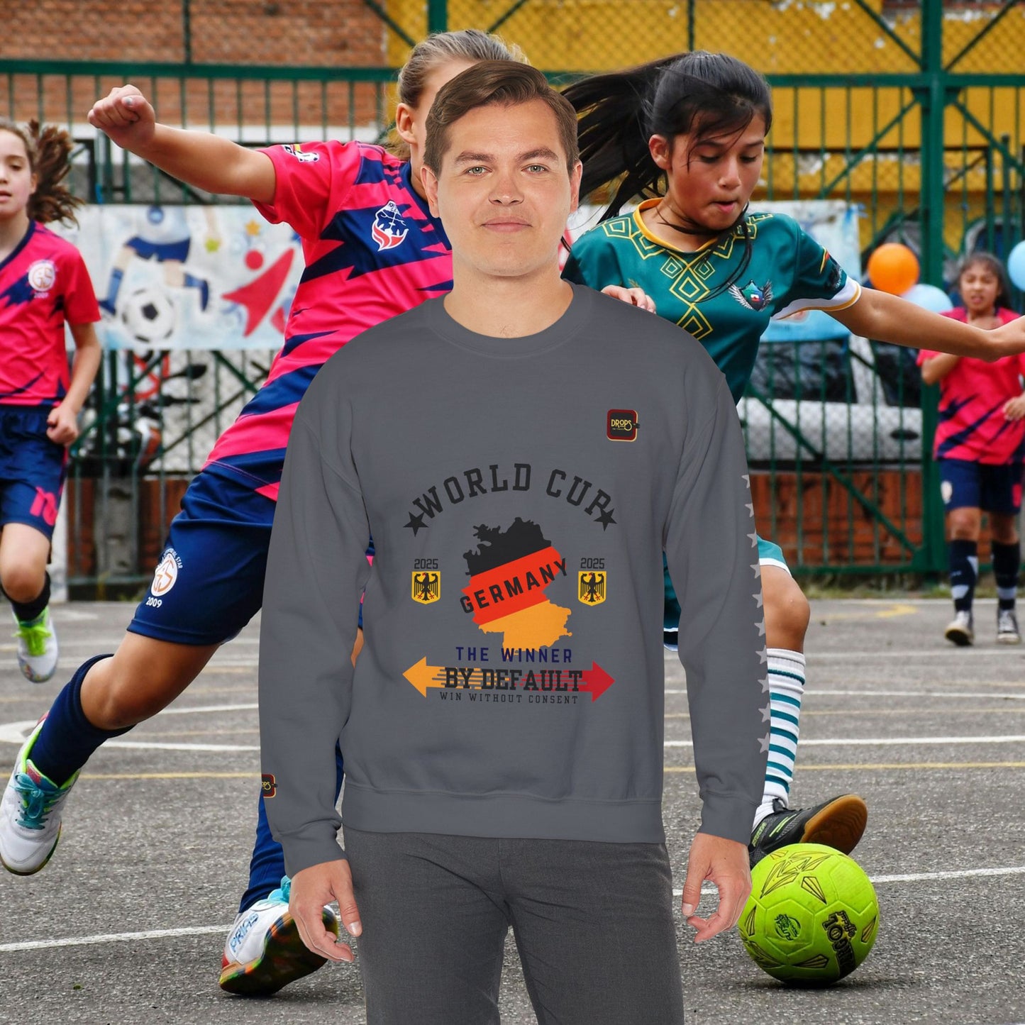 Unisex Sweatshirt_ N7+ Series USSS PT2WW001_ Germany The Winner by Default_ Limited Edition by WesternWaves: