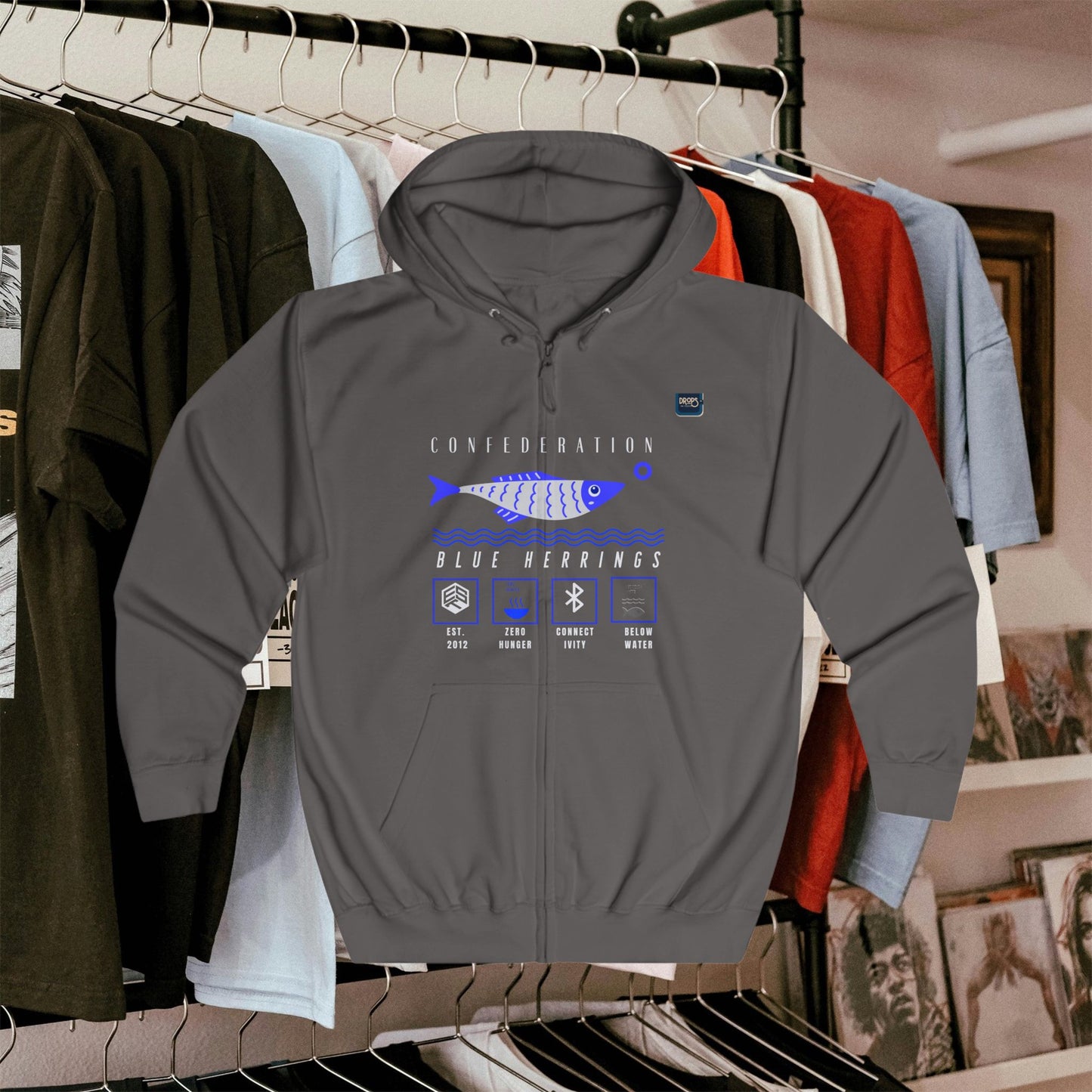 Unisex Full Zip Hoodie_ N7+ Series USFZHOODIE PT2WW003_ Limited Edition Trendy Vibes by WesternWaves: