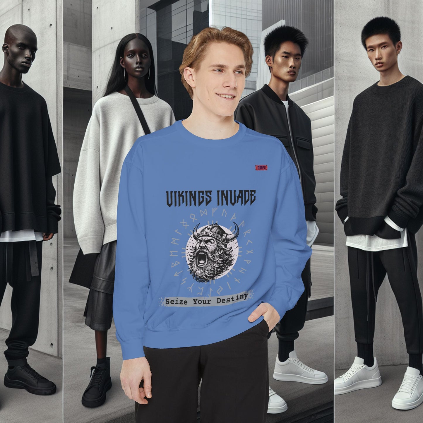 Unisex Garment-dyed Sweatshirt_ Series UWD 063_ Limited Edition Cozy Apparel for Adventurers by WesternWaves: