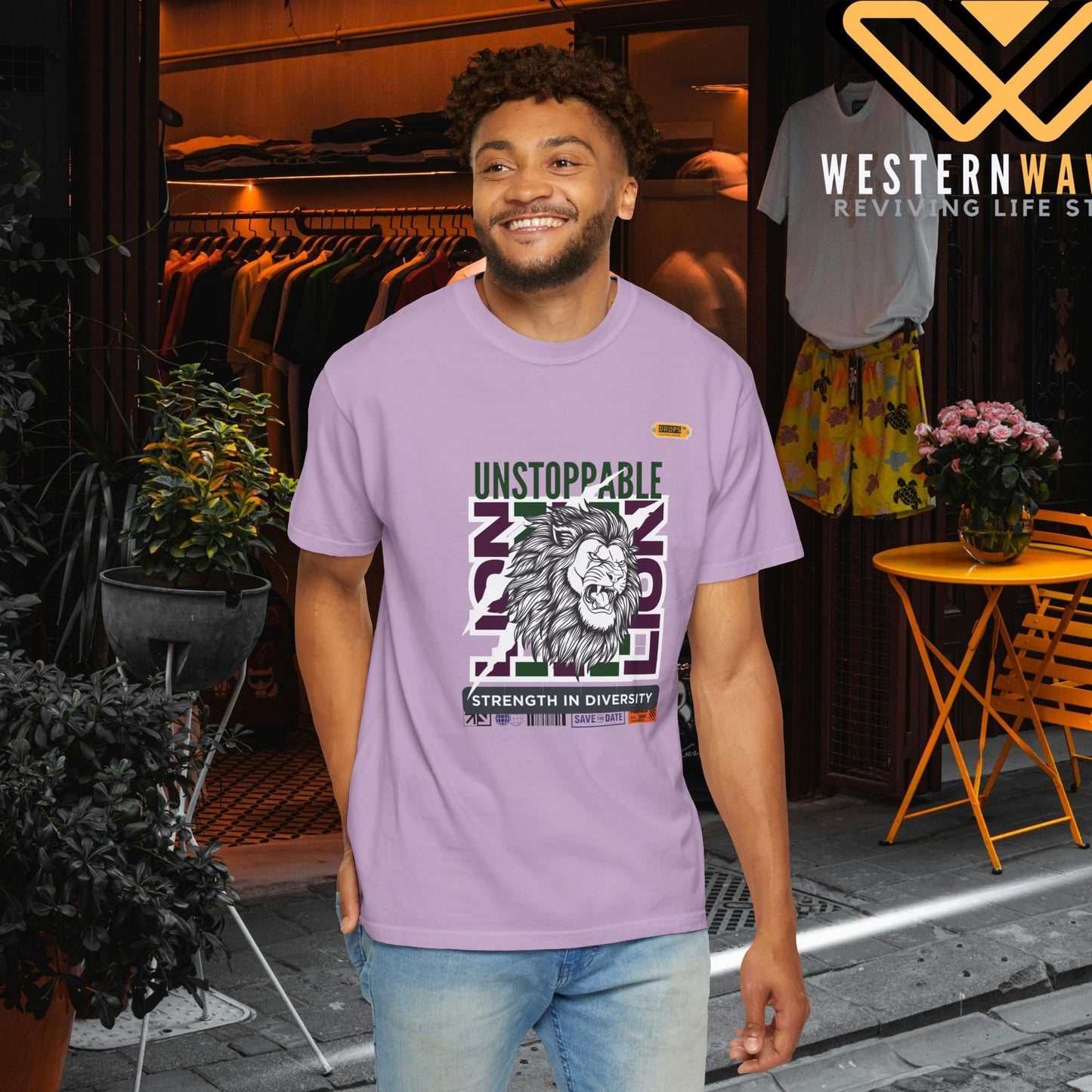 Unisex Garment-Dyed T-Shirt_ 26 June 2025_ Limited Edition Strength in Diversity by WesternWaves: