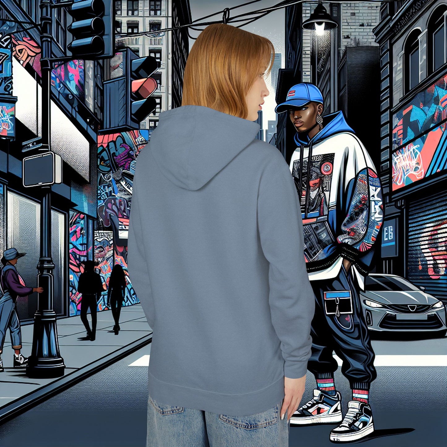 Unisex Lightweight Hooded Sweatshirt_ Series N8+ USMH PT2WW001_ UWDP003A_ Limited Edition Inner Warrior Apparel by WesternWaves: