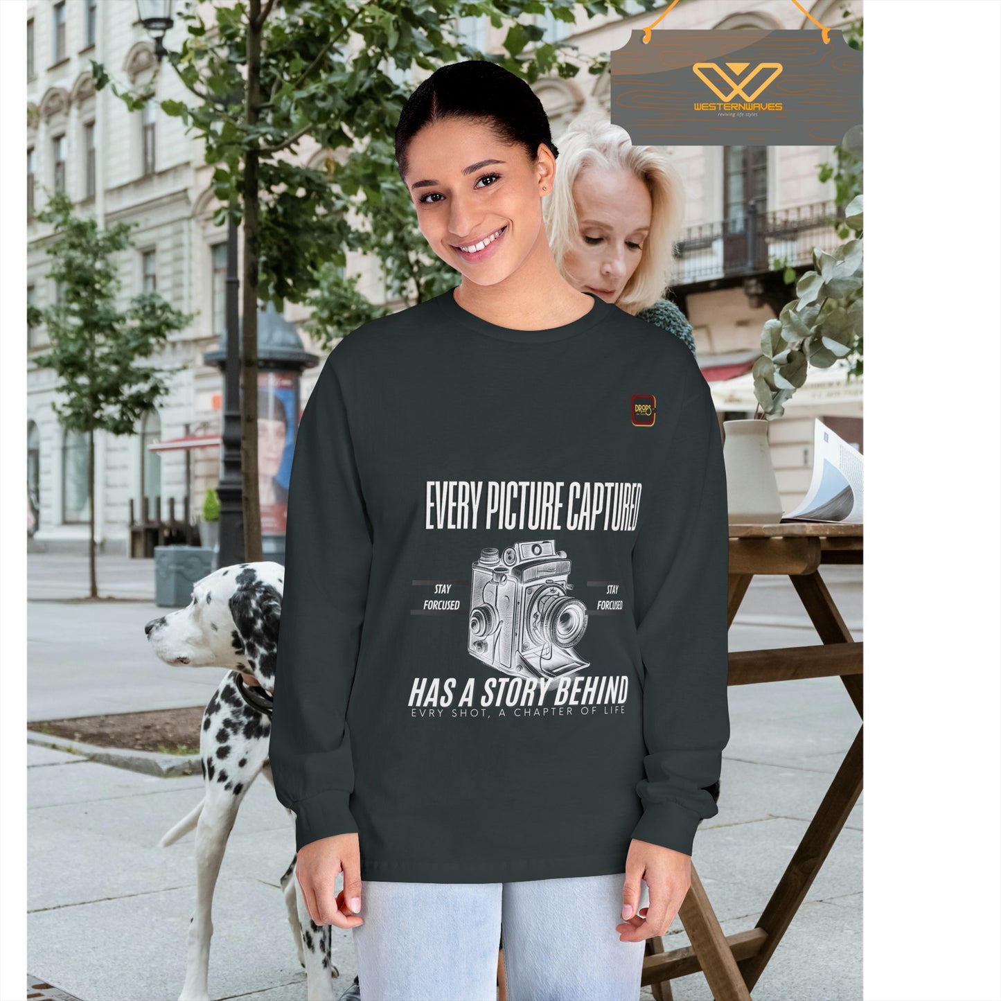 Unisex Classic Long Sleeve T-Shirt_ N2 Series CLSTS PT2WW001_ Limited Edition 100% US Cotton product by WesternWaves: