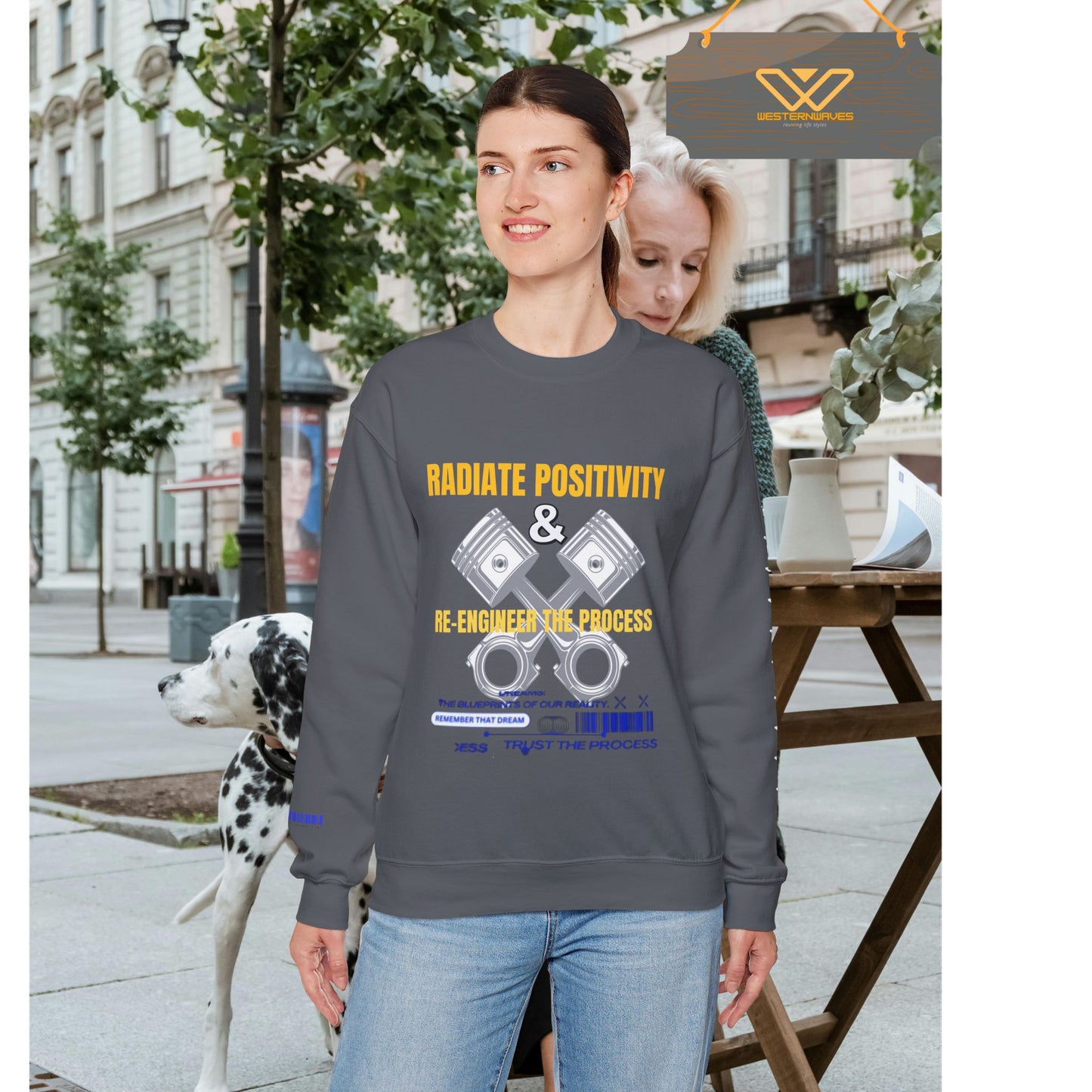 Unisex Heavy Blend™ Crewneck Sweatshirt_ N3+ Series UHBCSS PT2WW005_ Limited Edition Pure Luxury By WesternWaves: