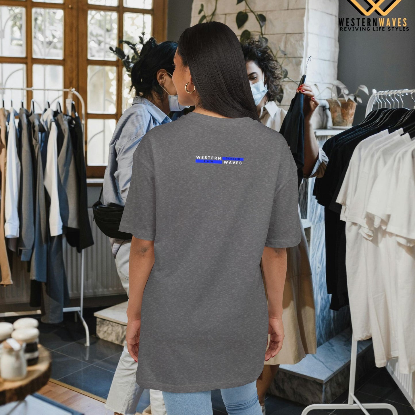 Unisex Heavy Oversize Tee_ N5+ Series USHOSTEE PT2WW001_ Limited Edition Soft Yet Strudy Feel Tee by WesternWaves: