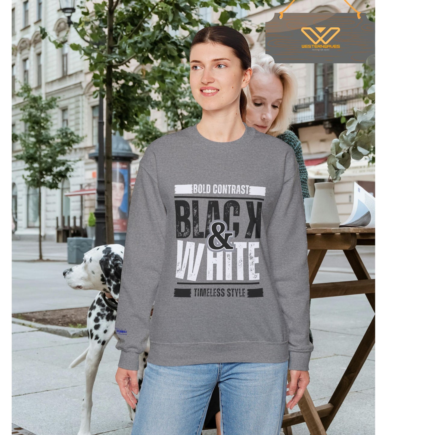 Unisex Heavy Blend™ Crewneck Sweatshirt_ N+ Series UHBCSS PT2WW028_ Limited Edition by WesternWaves: