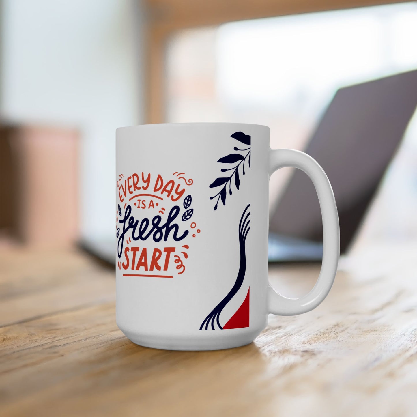 Inspirational Ceramic Mug - "Every Day is a Fresh Start" - Perfect for Daily Motivation_ 17 aPRIL 2025_ 001