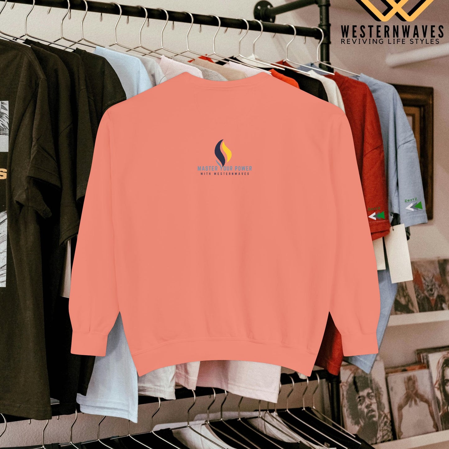 Unisex Garment-Dyed Sweatshirt_ N3+ Series UGDSS PT2WW001_ WesternWaves Limited Edition: