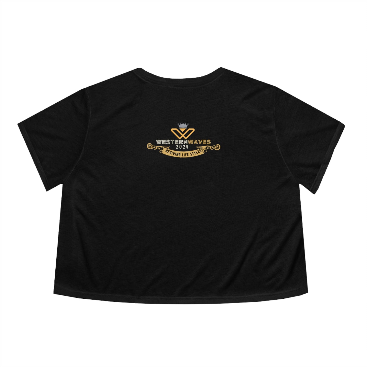 Women's Flowy Cropped Tee_ N+ Series WFCT PT2WW002_ Chic Comfort Tee by Bella + Canvas_ Limited Edition by WesternWaves: