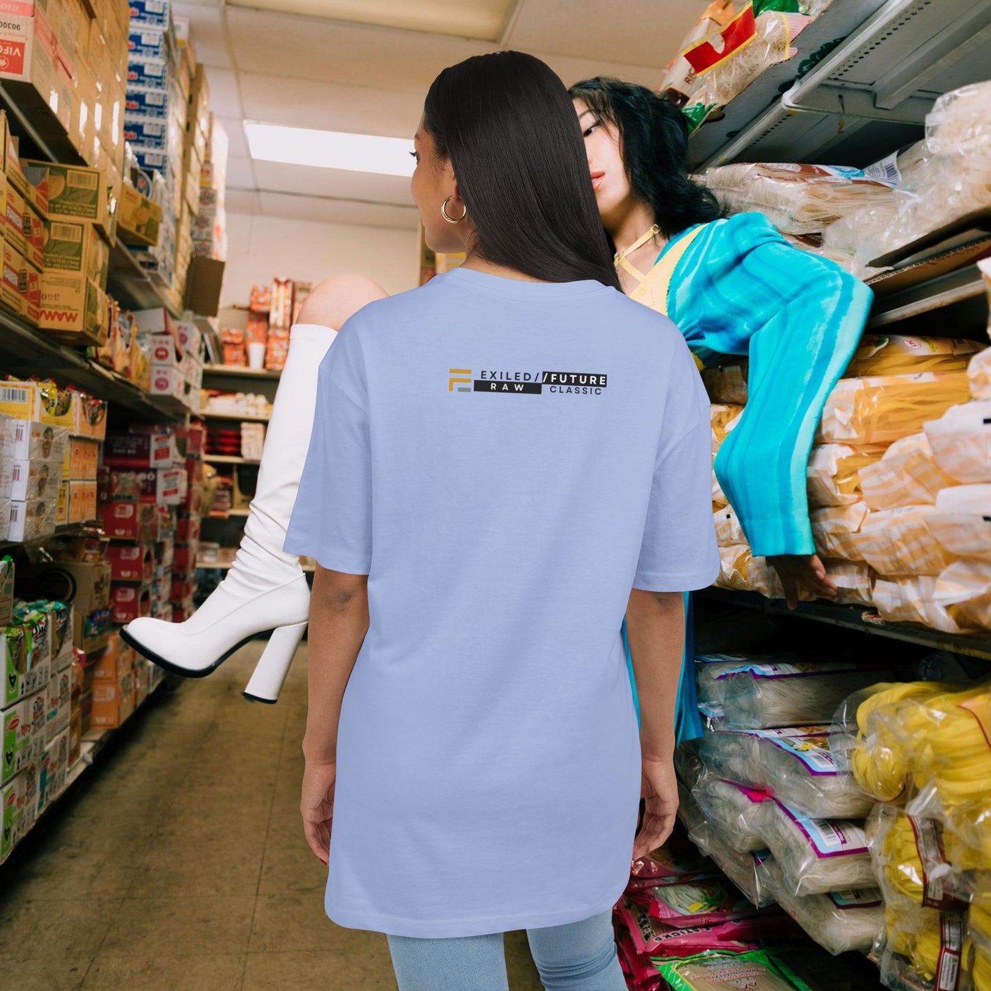 Unisex Heavy Oversize Tee_ Series N8 USHOSTEE PT2WW001_ Limited Edition Retro Casual Streetwear by WesternWaves: