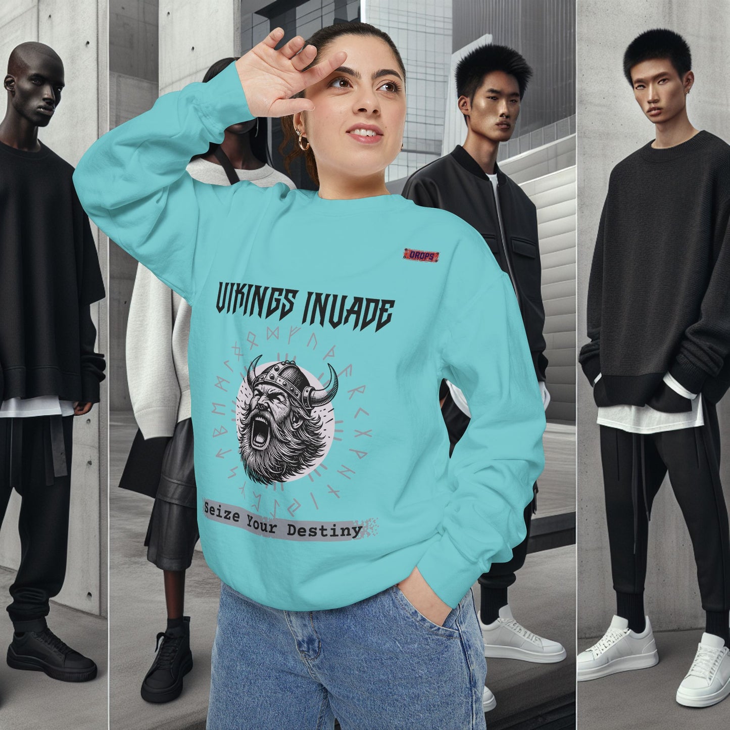 Unisex Garment-dyed Sweatshirt_ Series UWD 063_ Limited Edition Cozy Apparel for Adventurers by WesternWaves: