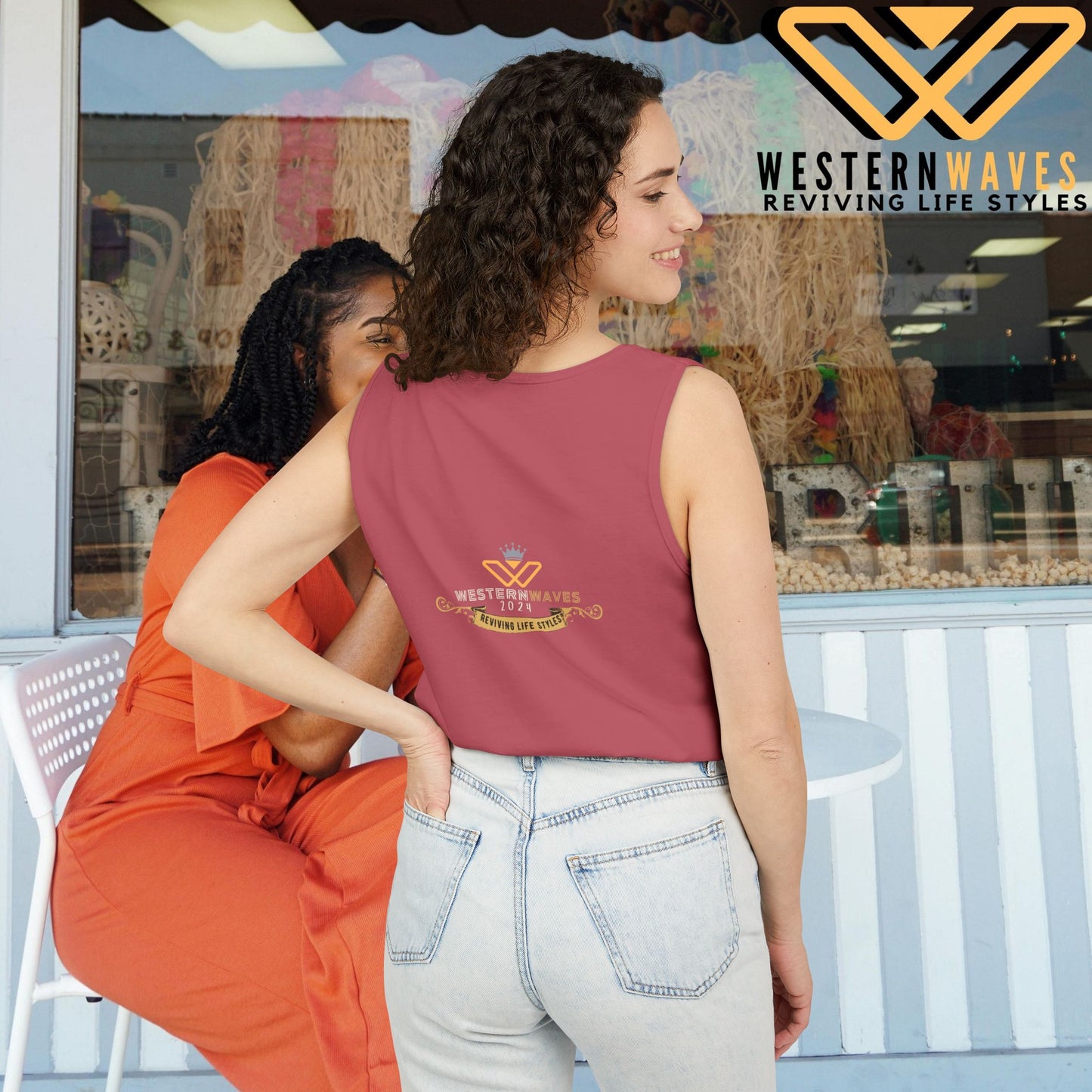 Unisex Garment-Dyed Tank Top_ N2+ Series USGDTT PT2WW013_ Limited Edition Comfort & Style by WesternWaves: