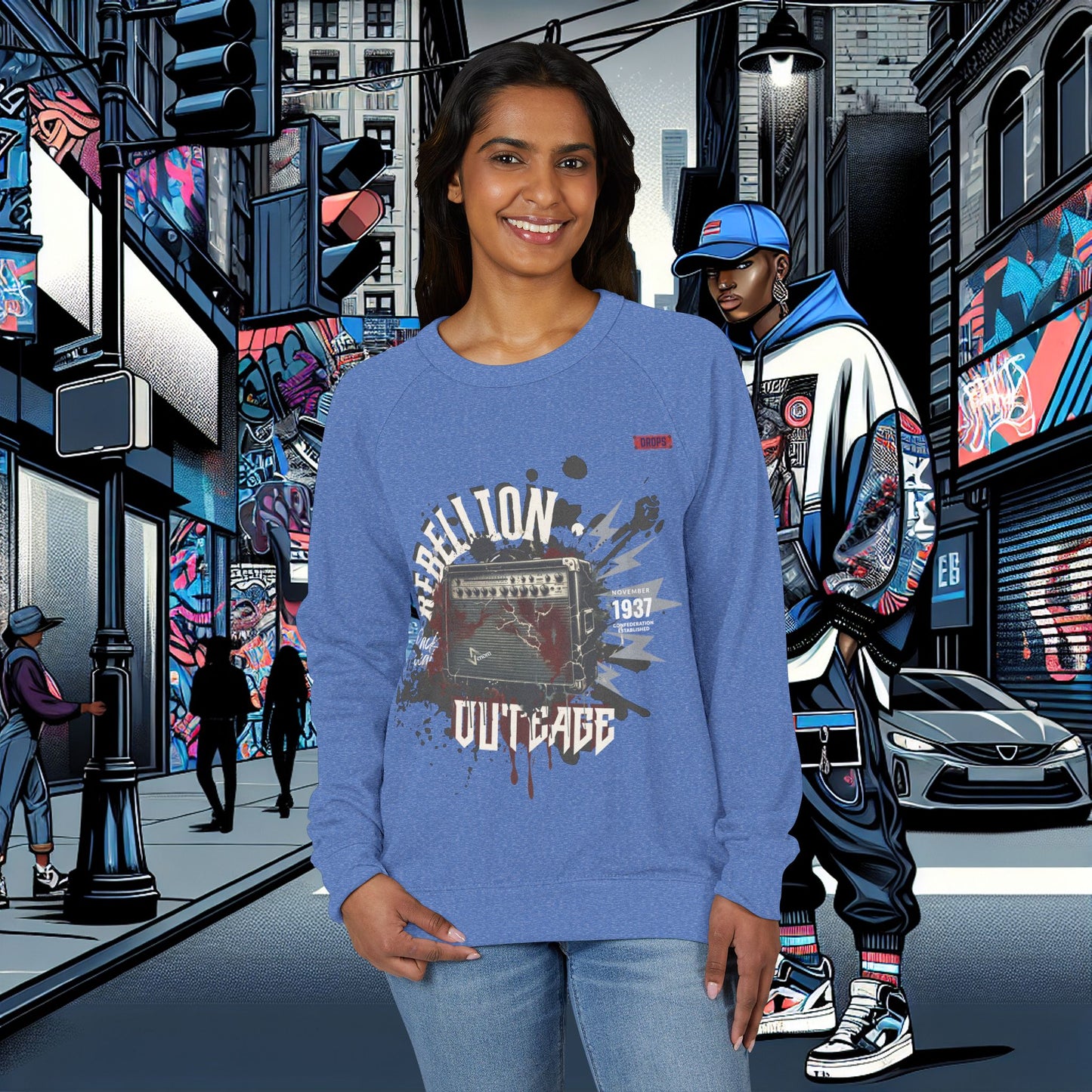 Rebellion Graphic Crewneck Sweatshirt_ 02 Sep 2025_ Unisex Fashion, Casual Wear, Music Lover Gift, Vintage Style Apparel, Streetwear Style