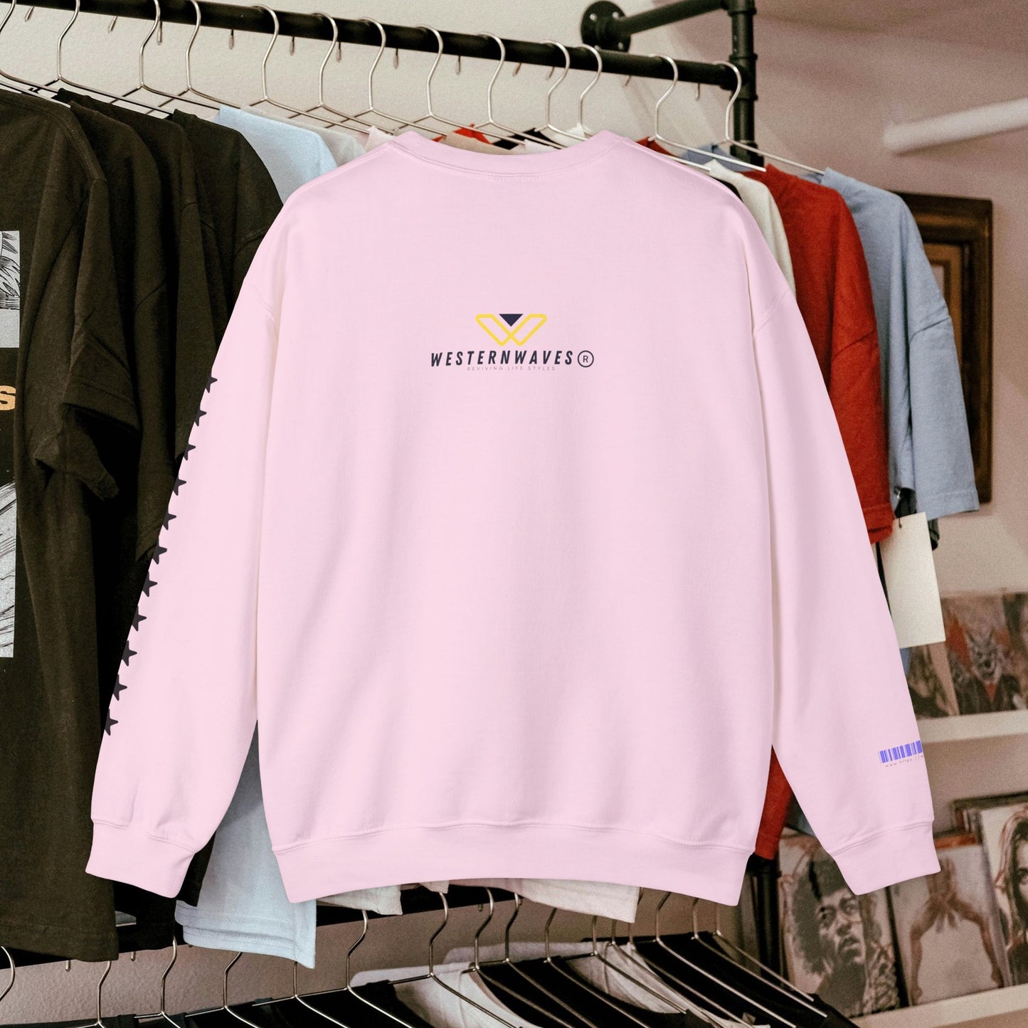 Unisex Heavy Blend™ Crewneck Sweatshirt_ N2+ Series UHBCSS PT2WW027_ Limited Edition Pure Luxury By WesternWaves: