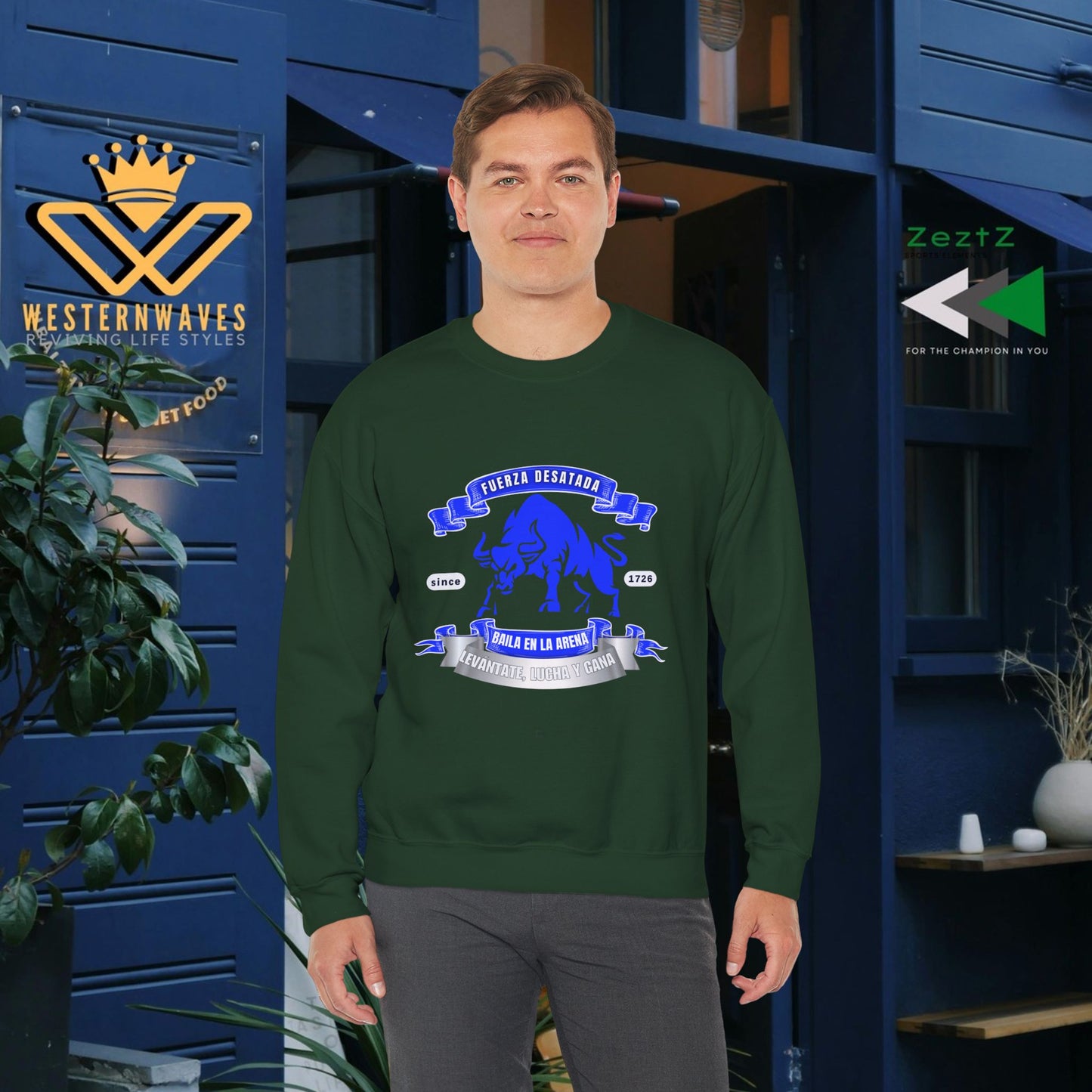 Unisex Heavy Blend™ Crewneck Sweatshirt_ N3+ Series UHBCSS PT2WW038_ Limited Edition Pure Luxury By WesternWaves: