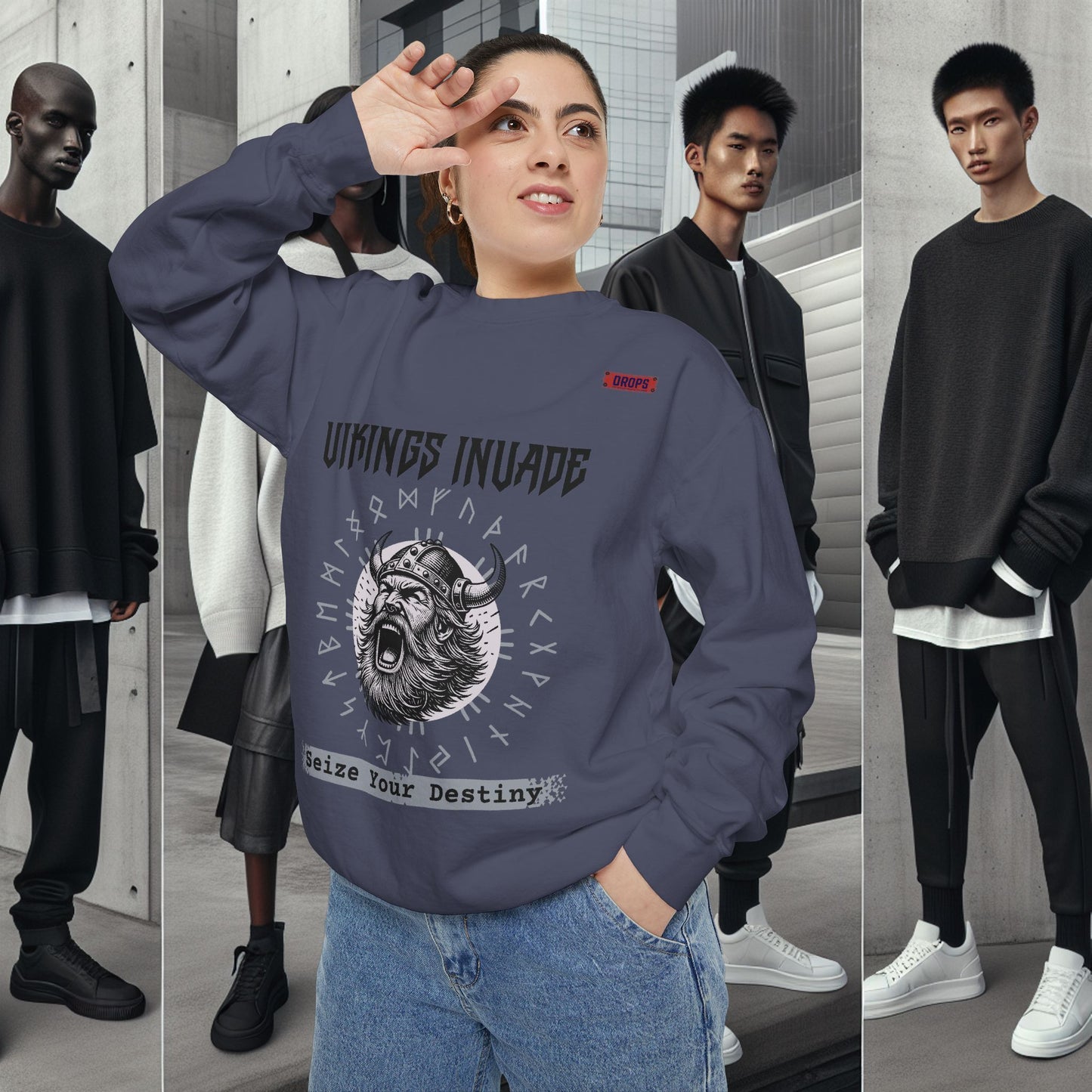 Unisex Garment-dyed Sweatshirt_ Series UWD 063_ Limited Edition Cozy Apparel for Adventurers by WesternWaves: