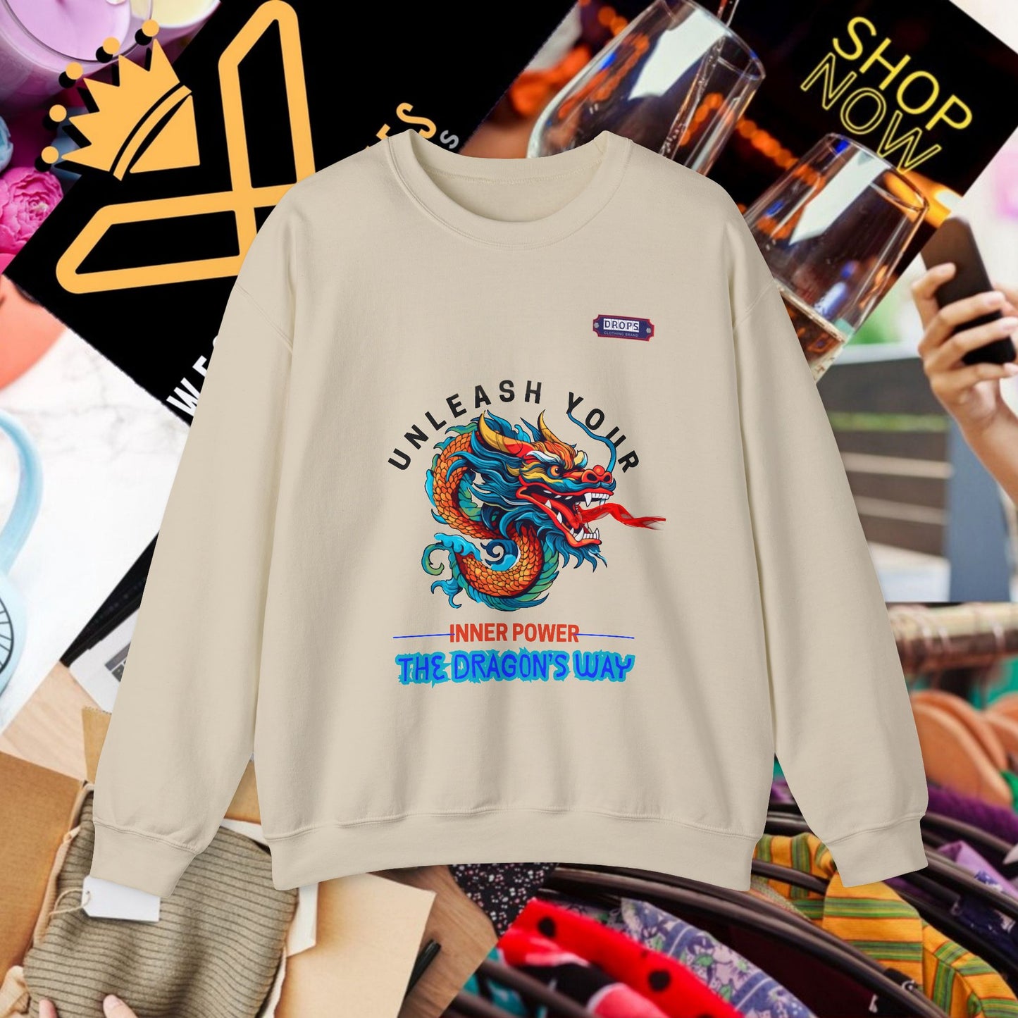 Unisex Heavy Blend™ Crewneck Sweatshirt_ N2 Series UHBCSS PT2WW007_ Limited Edition Pure Luxury for Every Occasion by WesternWaves: