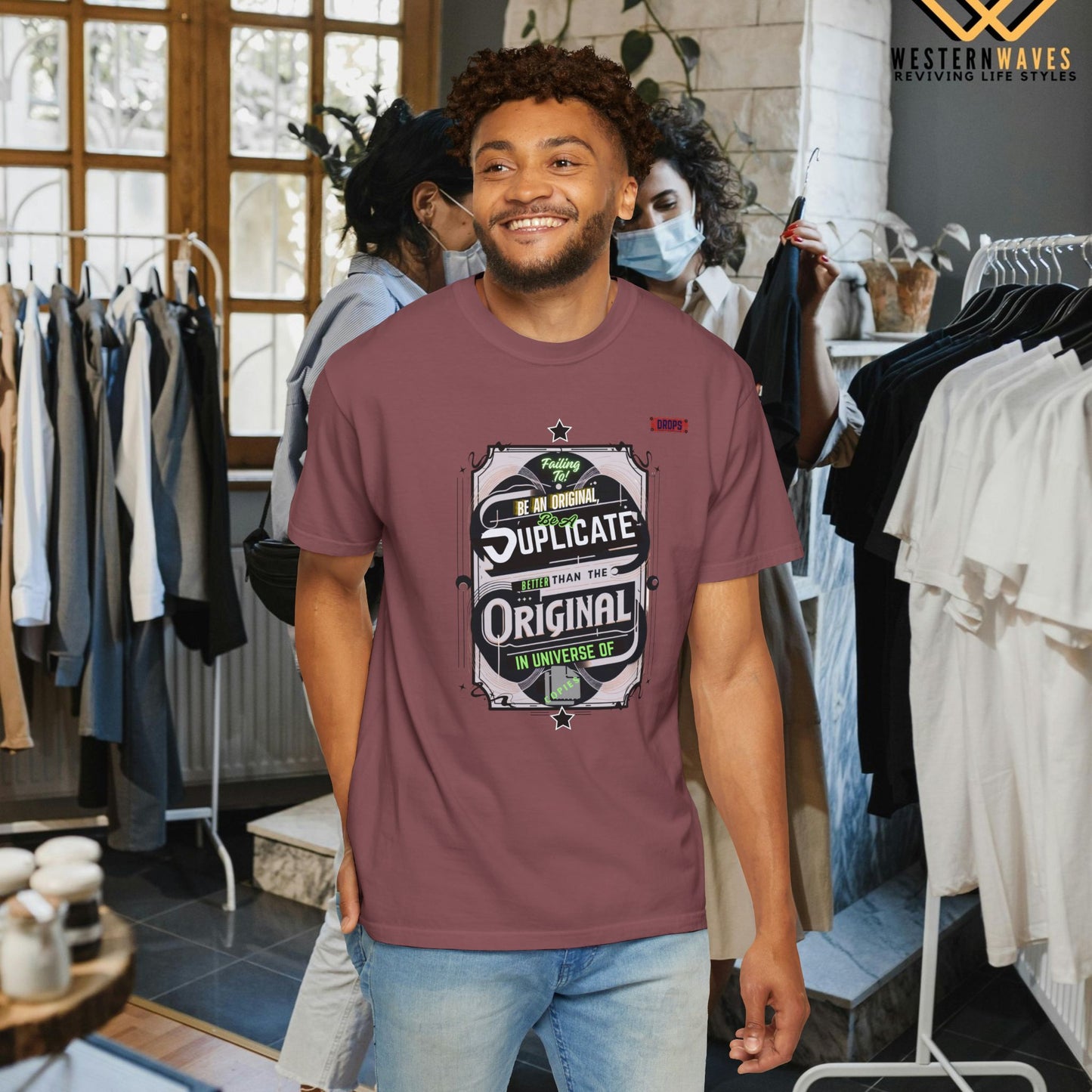 unisex garment-dyed t-shirt_ 09 July 2025_ Limited Edition Everyday Casual Wear by WesternWaves: