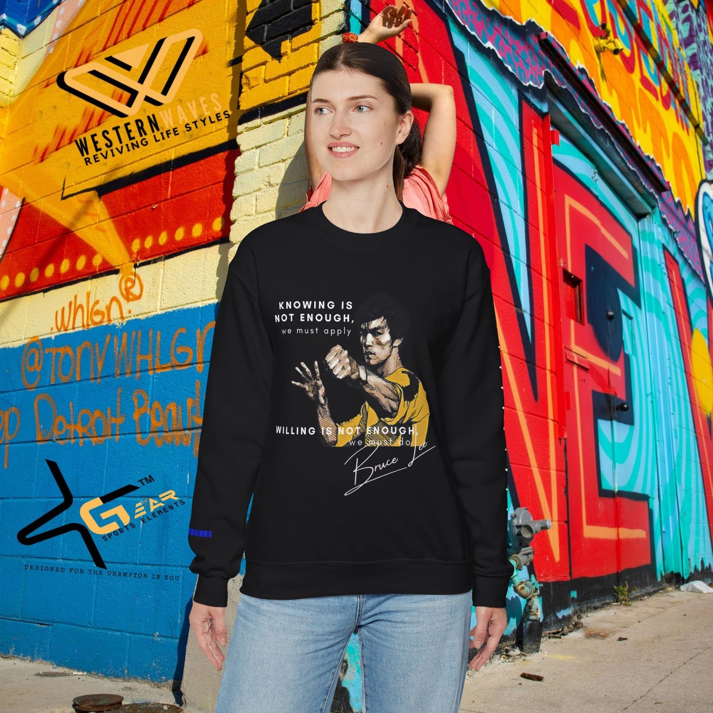 Unisex Heavy Blend™ Crewneck Sweatshirt_ N2+ Sports Series UHBCSS PT2WW008_ Limited Edition ‘Zeztz’ Brand Sports Elements by WesternWaves: