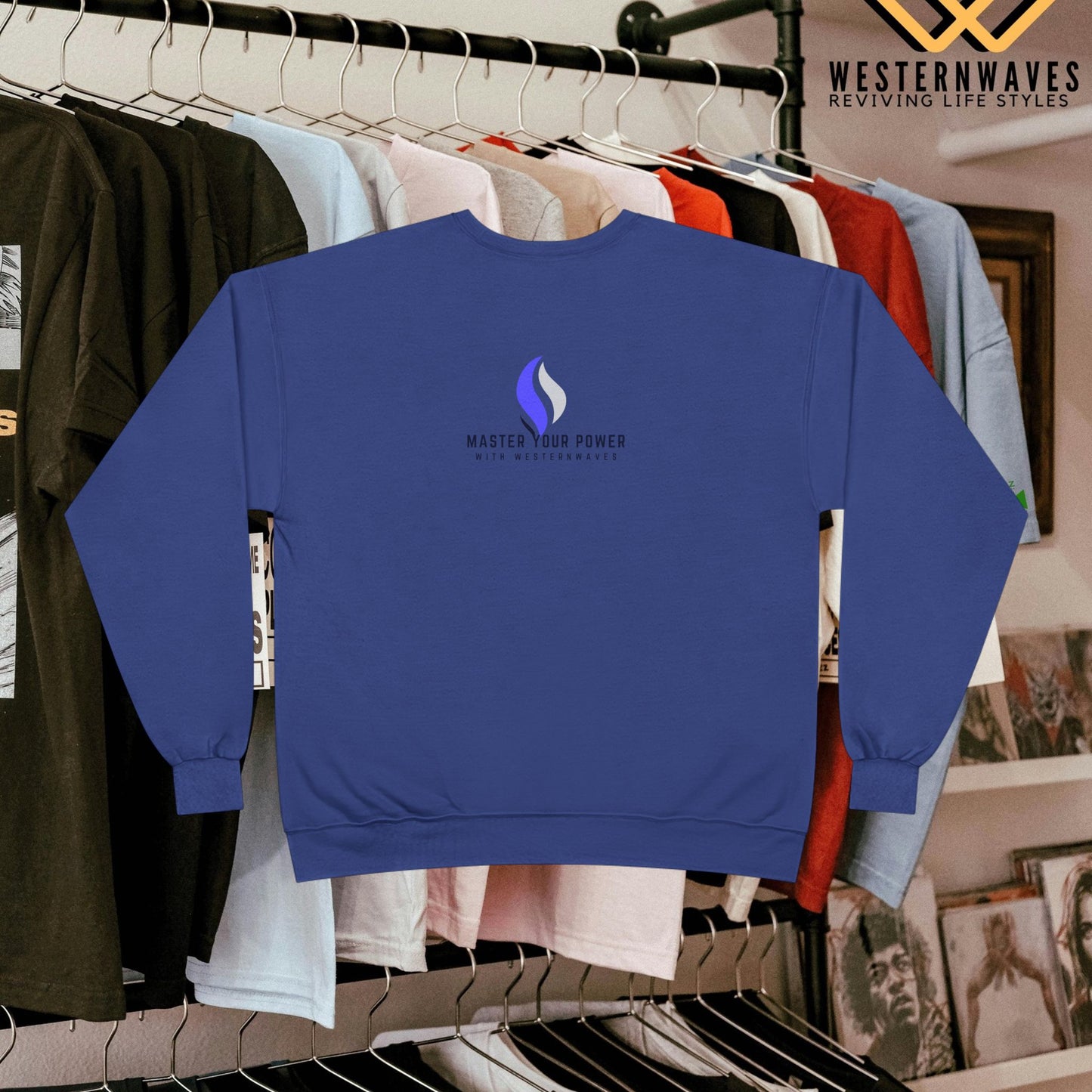 Unisex EcoSmart® Crewneck Sweatshirt_ N3+ Series USESCNSS PT2WW001_ Limited Edition Perfect Blend of Comfort, Style, & Sustainability by WesternWaves: