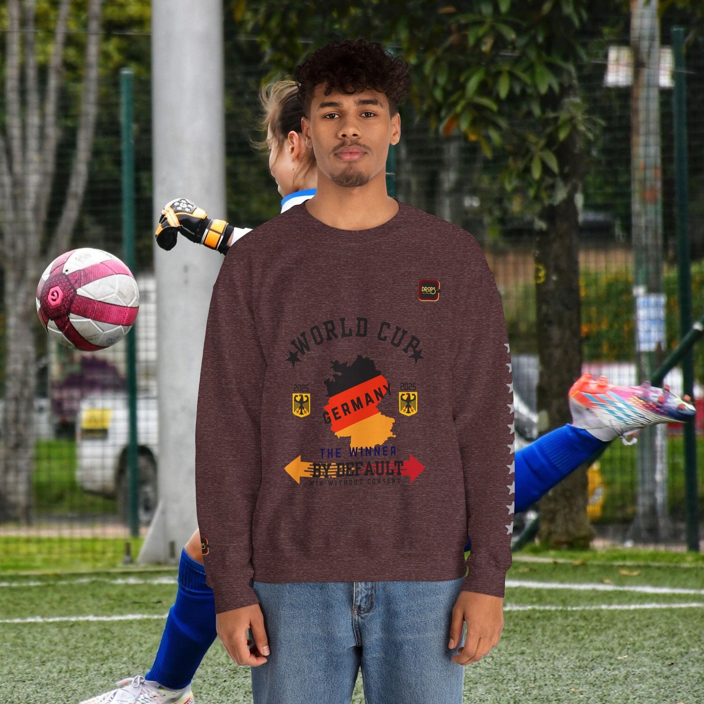 Unisex Sweatshirt_ N7+ Series USSS PT2WW001_ Germany The Winner by Default_ Limited Edition by WesternWaves: