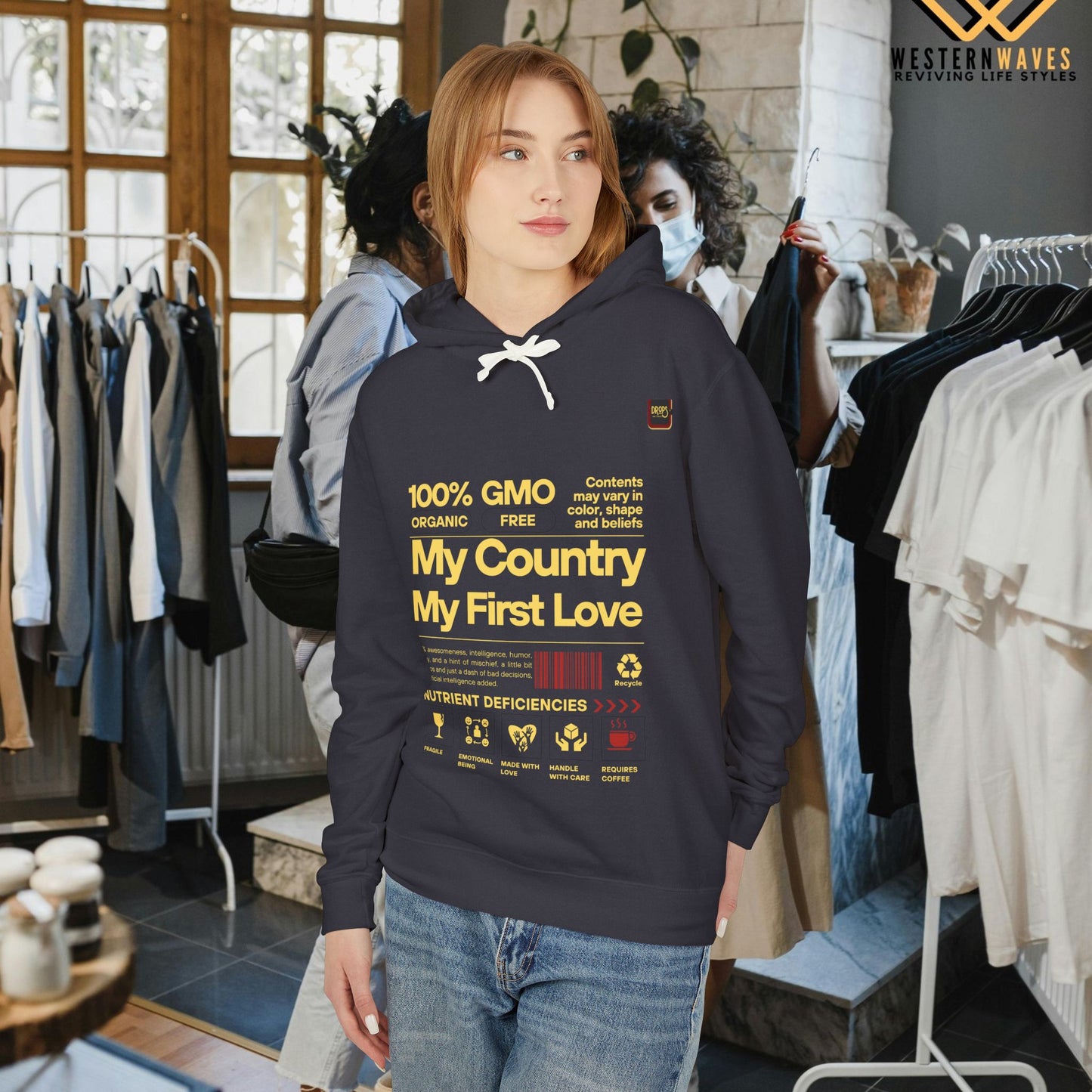 Unisex Lightweight Hooded Sweatshirt – N2+ Series USLWHSS PT2WW022_ Limited Edition Crafted Comfort by WesternWaves:
