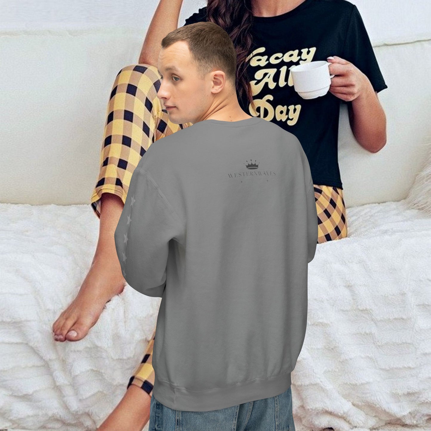 Unisex Lightweight Sweatshirt_ N7+ Series USLWSS PT2WW001_ Limited Edition by WesternWaves: