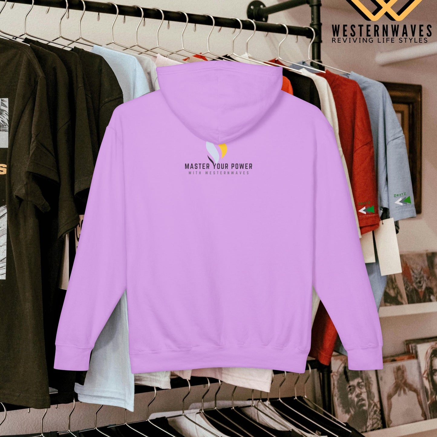Unisex Lightweight Hooded Sweatshirt – N3+ Series USLWHSS PT2WW014_ Limited Edition Crafted Comfort by WesternWaves: