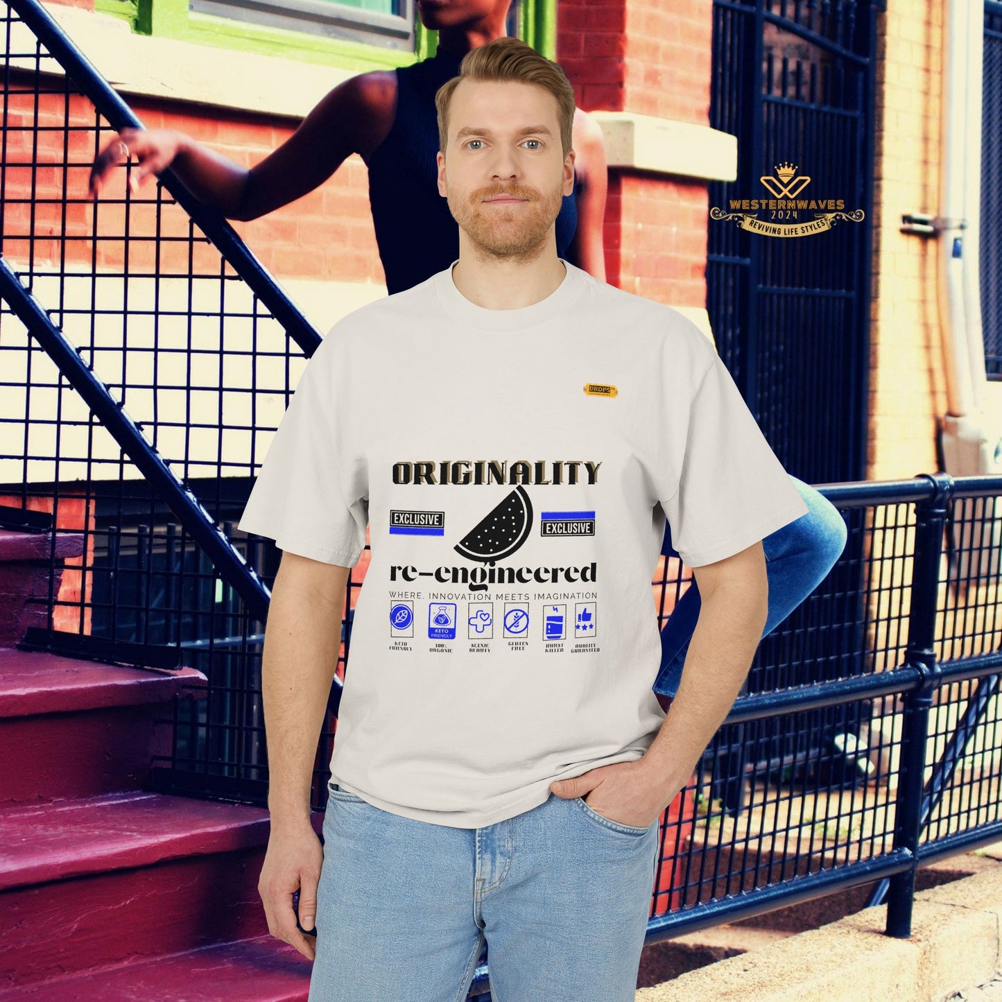 Unisex Heavy Faded Tee_ N7* Series USHFTEE PT2WW015_ Limited Edition Heavy Faded Tee by WesternWaves: