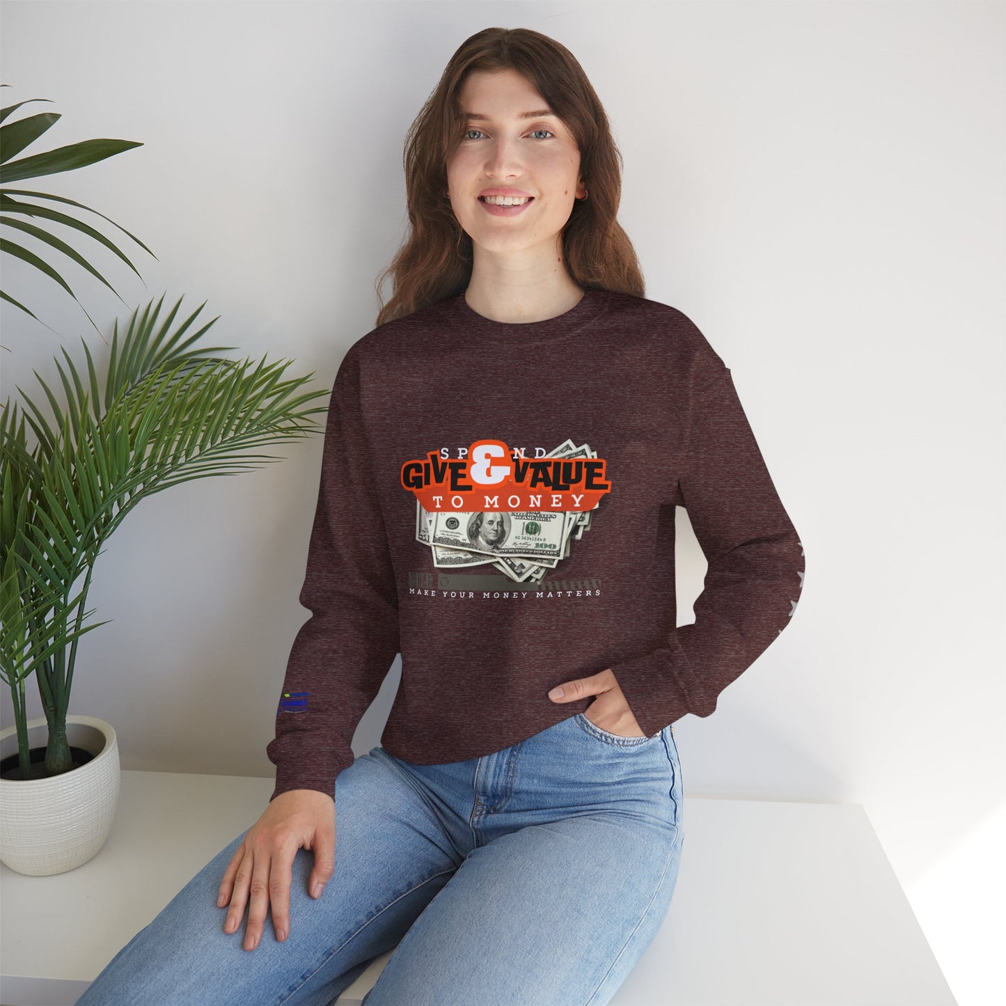 Unisex Heavy Blend™ Crewneck Sweatshirt_ N3+ Series UHBCSS PT2WW035_ Limited Edition Pure Luxury By WesternWaves: