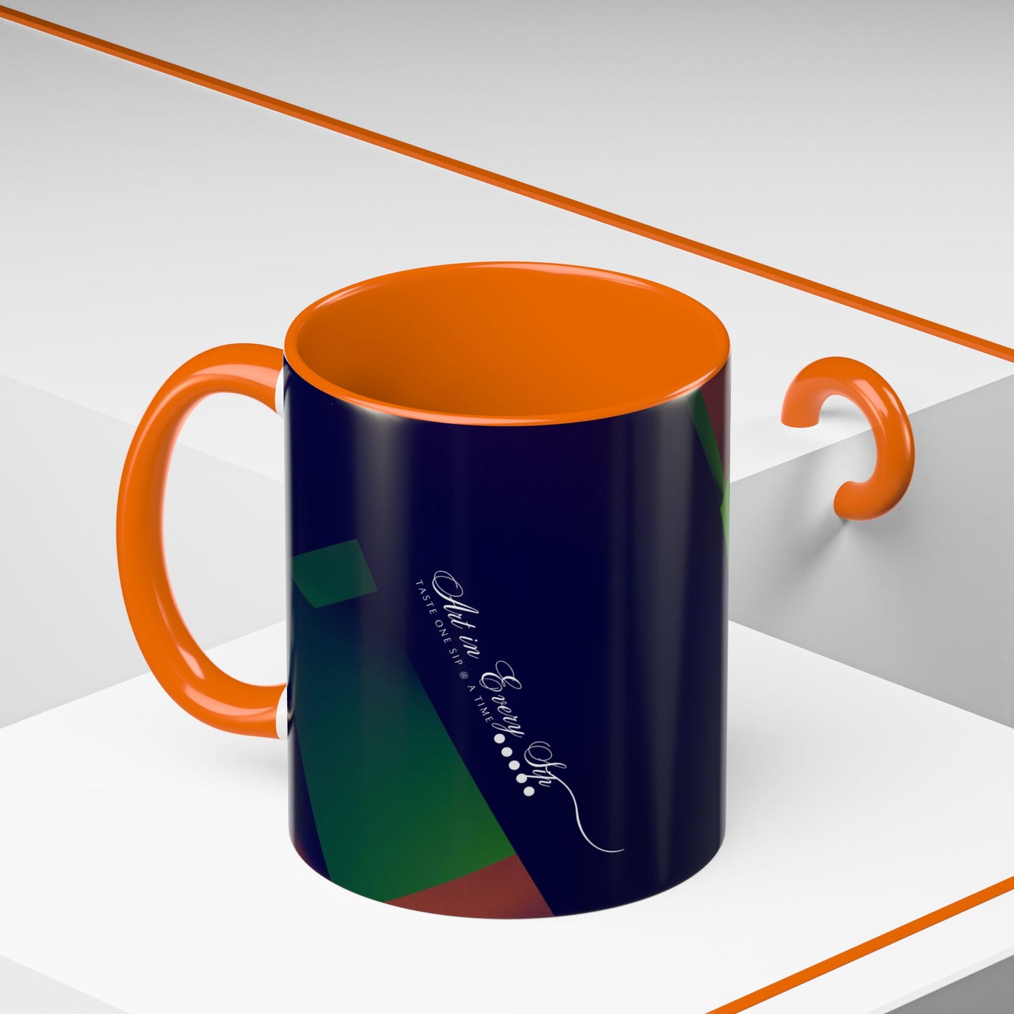 Accent Coffee Mug 11, 15oz_ N3+ Series ACM11OZ PT2WW018_ Limited Edition Perfect Blend of Style by WesternWaves: