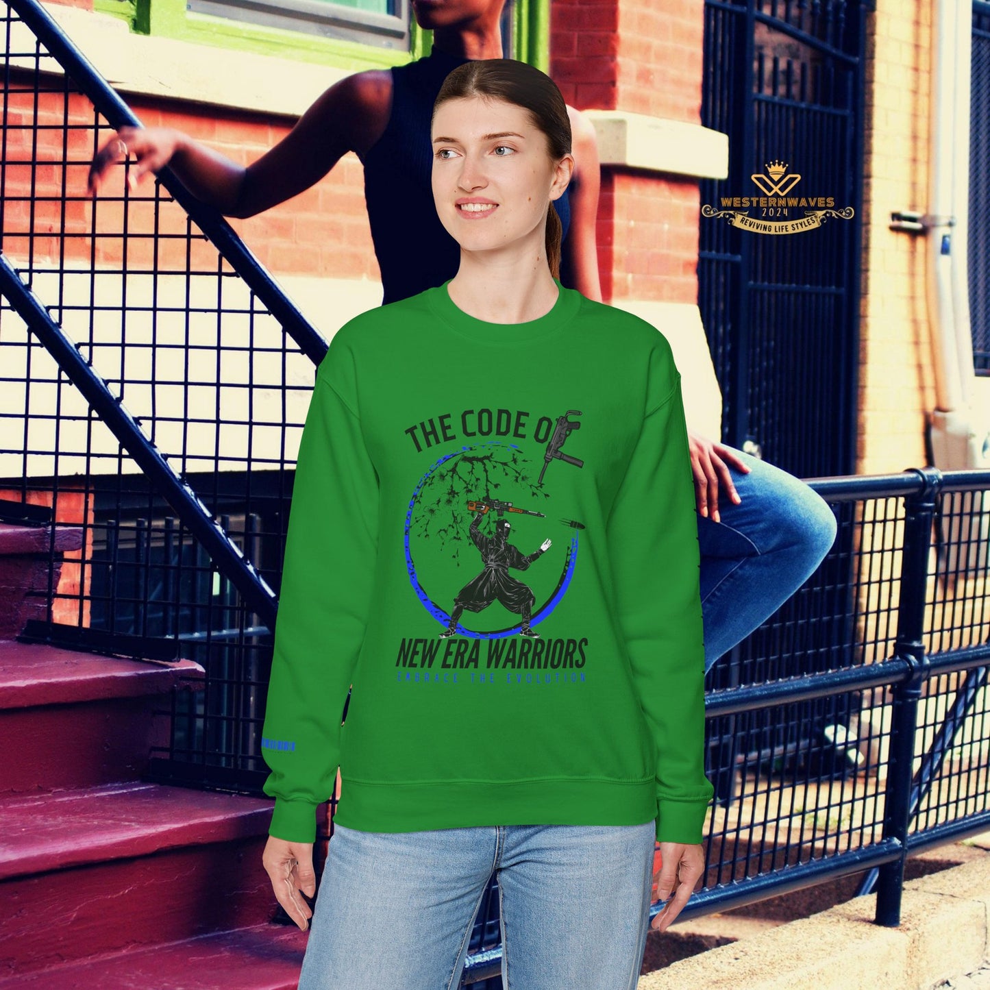 Unisex Heavy Blend™ Crewneck Sweatshirt_ N3+ Series UHBCSS PT2WV010_ Limited Edition Timeless Style by WesternWaves: