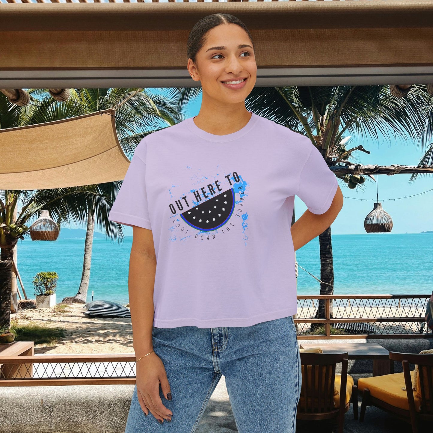 Women's Boxy Tee – N Series WBTEE PT2WW003_ limited edition Ethical Cotton Comfort by WesternWaves: