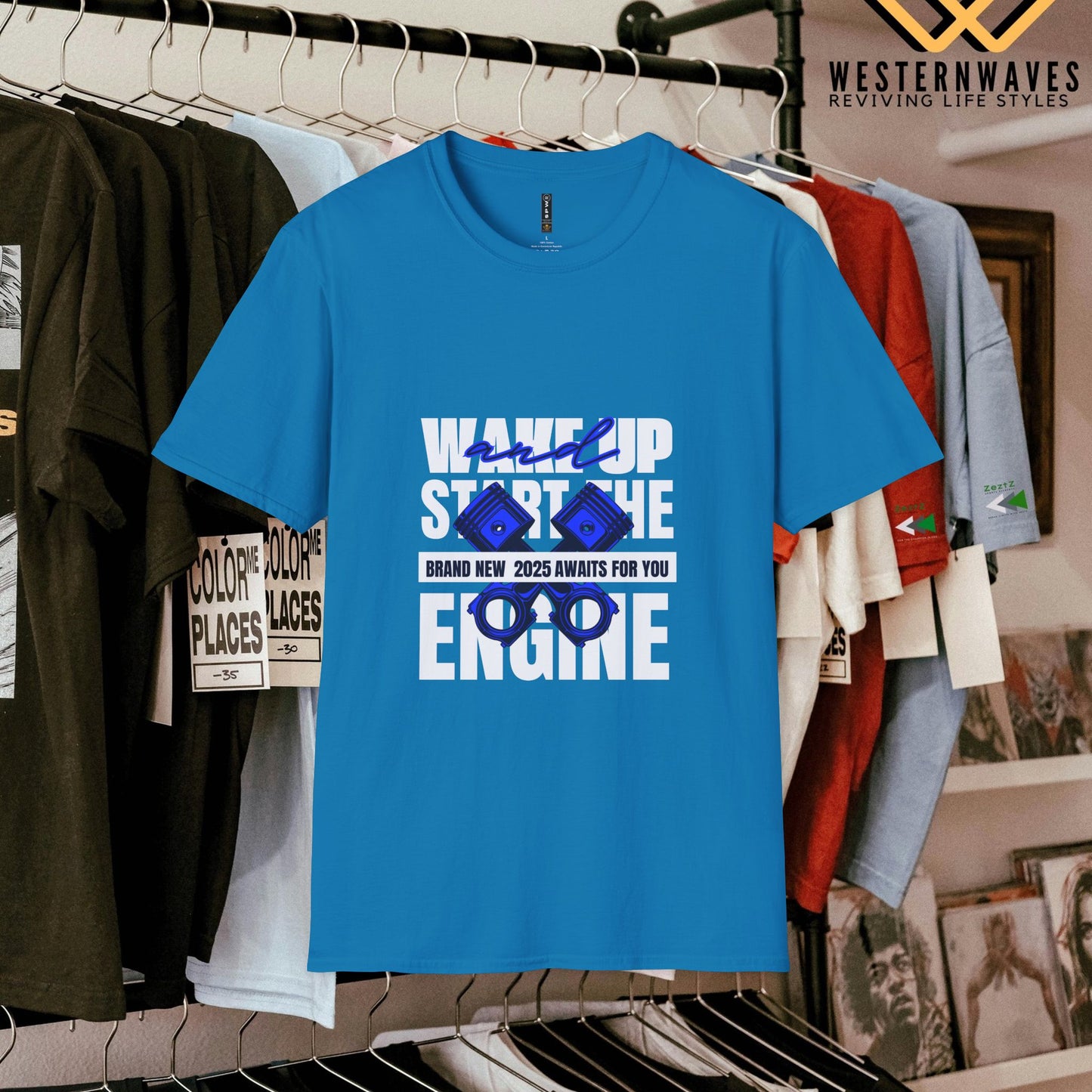 Unisex Softstyle T-Shirt_ N3+ Series USSTS FT2WW004_ Redefine Relaxation Limited Edition by WesternWaves: