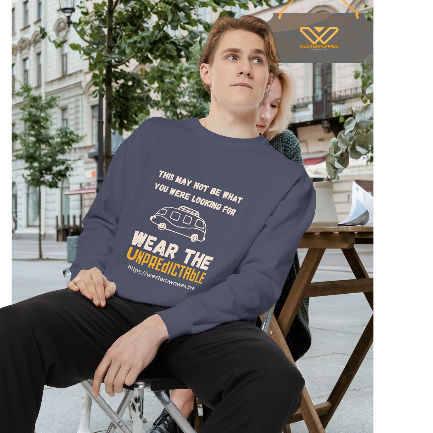 Unisex Garment-Dyed Sweatshirt_ N3+ Series UGDSS PT2WW004_ WesternWaves Limited Edition: