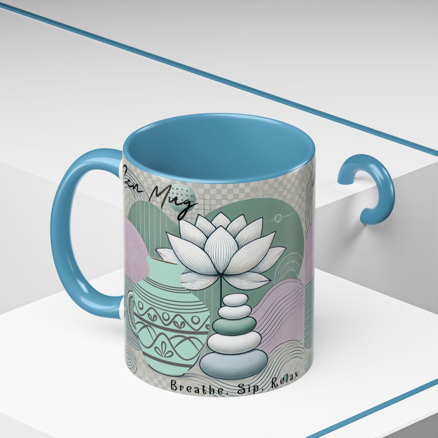 Accent Coffee Mug (11, 15oz) _ N3+ Series ACMUG PT2WW006_ Limited Edition Blend Style & Functionality by WesternWaves: