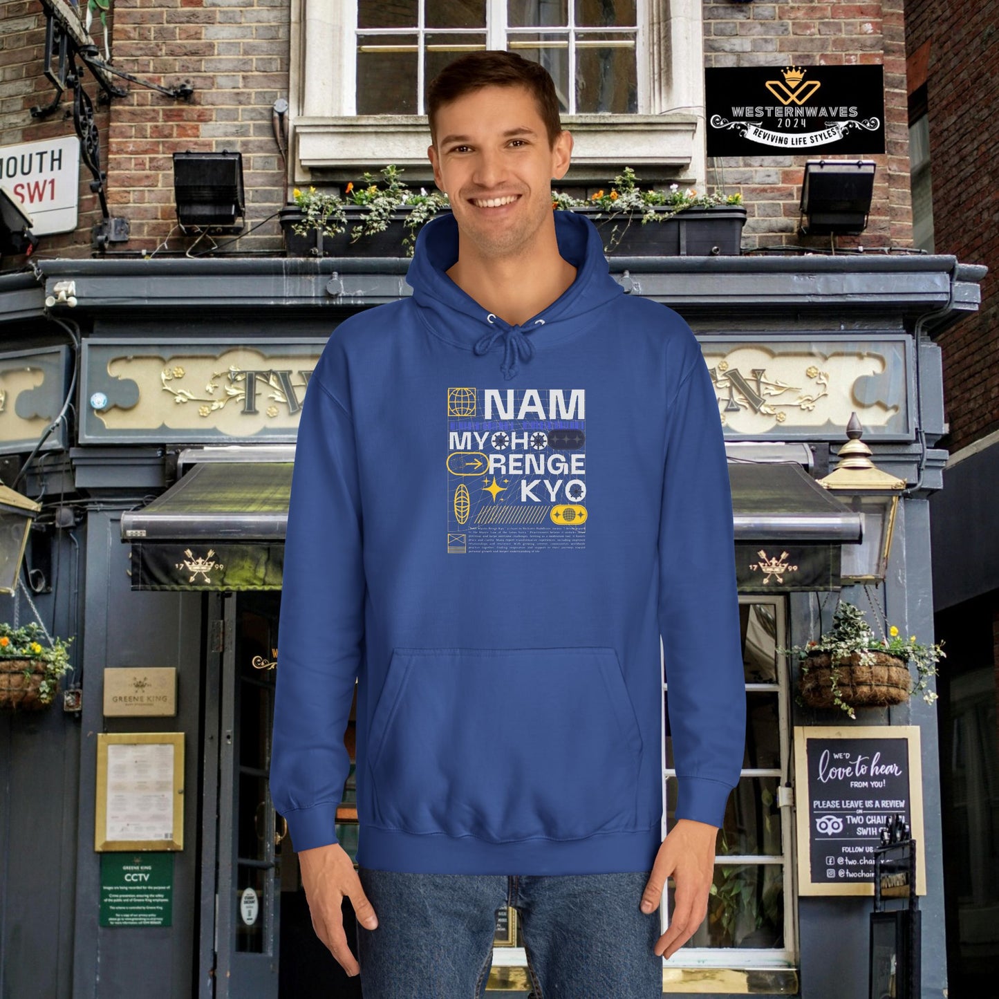 Unisex College Hoodie_ N2+ Series USCH PT2WW006_ Limited Edition Timeless Unisex Design by WesternWaves: