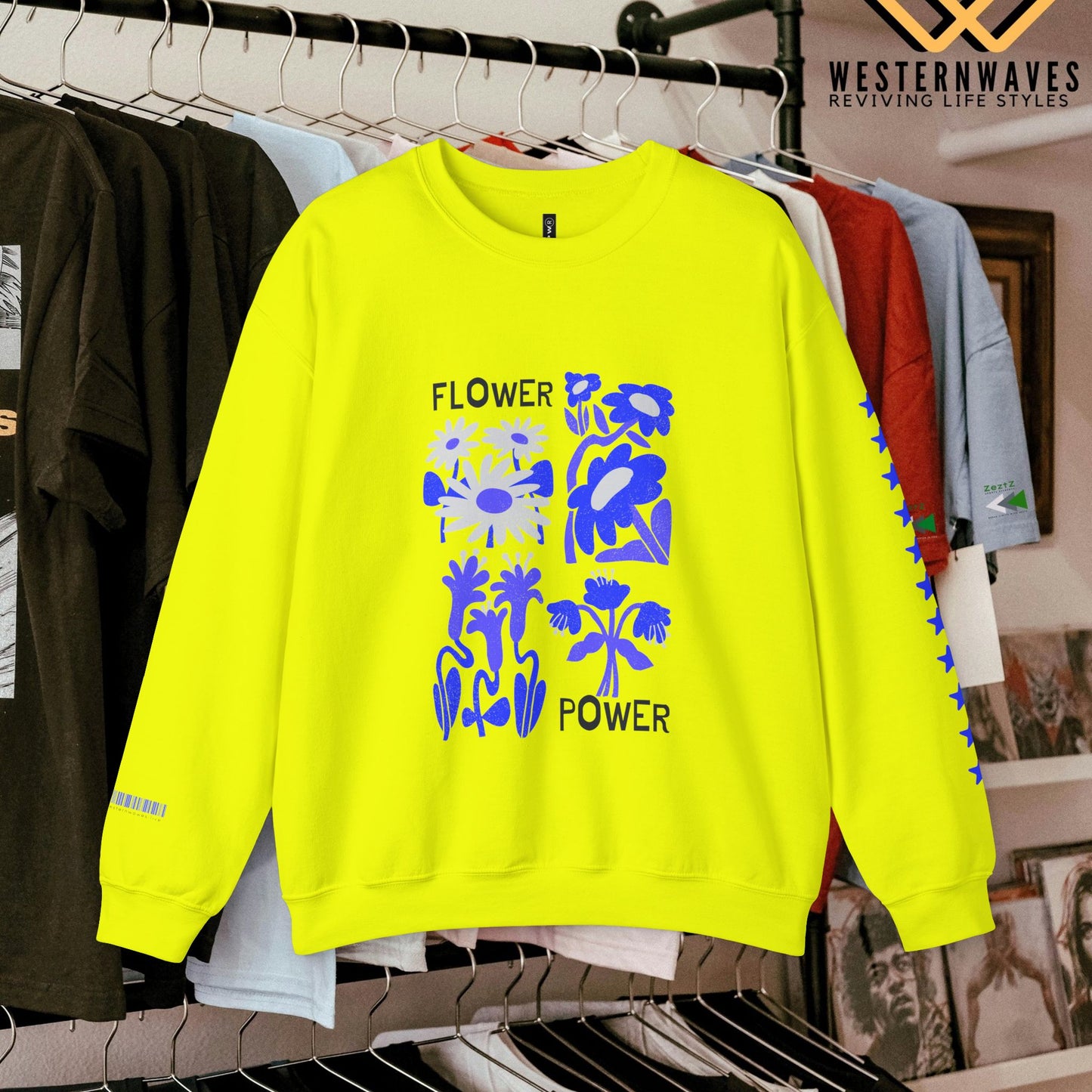 Unisex Heavy Blend™ Crewneck Sweatshirt_ N3+ Series UHBCSS PT2WW030_ Limited Edition Pure Luxury By WesternWaves:
