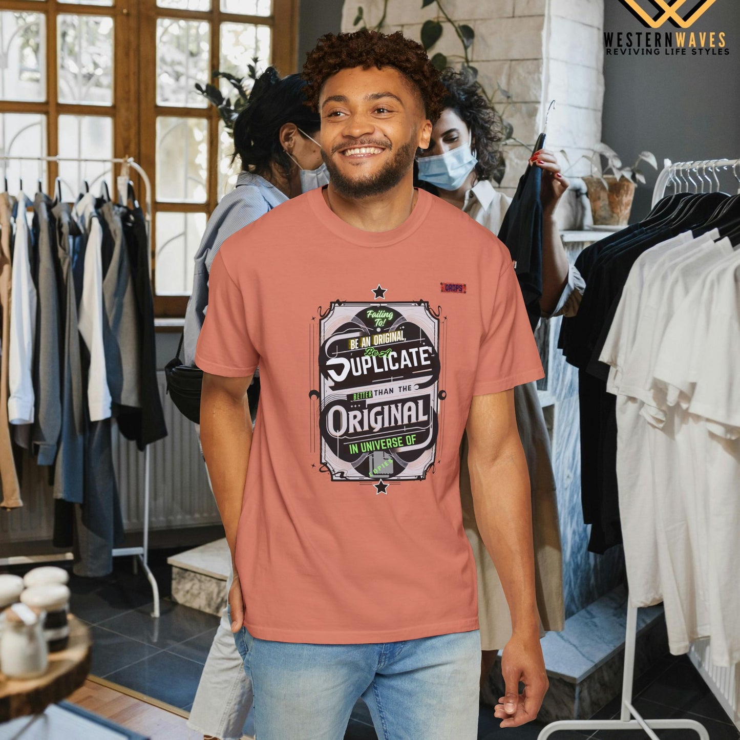 unisex garment-dyed t-shirt_ 09 July 2025_ Limited Edition Everyday Casual Wear by WesternWaves: