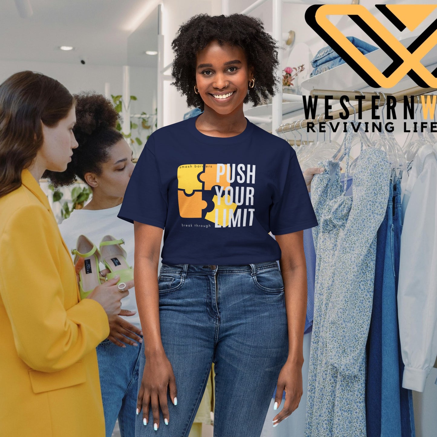 Unisex HD Cotton™ T-shirt_ N+ Series USHDCTS PT2WW003_ Limited Edition Unisex HD Cotton™ T-shirt by WesternWaves