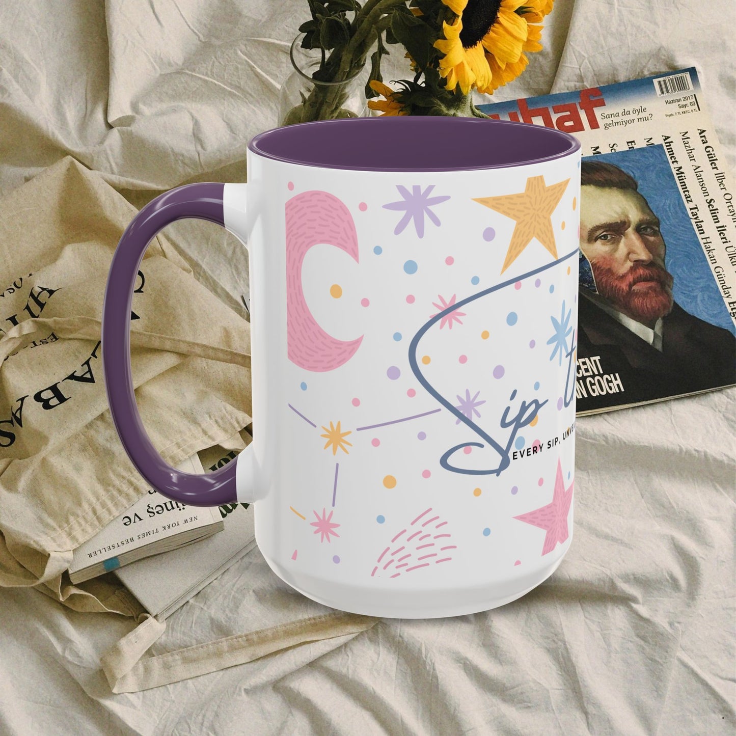 Accent Coffee Mug (11, 15oz) _ N3+ Series ACMUG PT2WW007_ Limited Edition Blend Style & Functionality by WesternWaves: