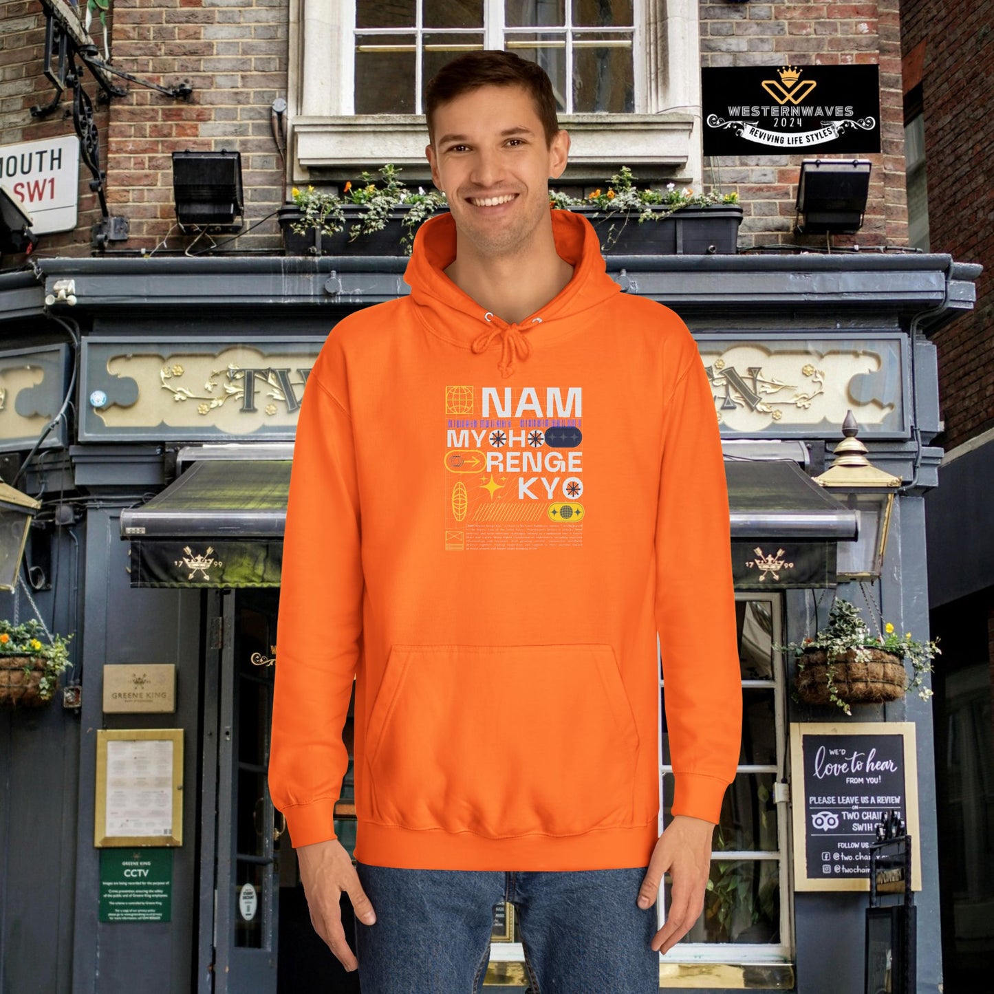 Unisex College Hoodie_ N2+ Series USCH PT2WW006_ Limited Edition Timeless Unisex Design by WesternWaves: