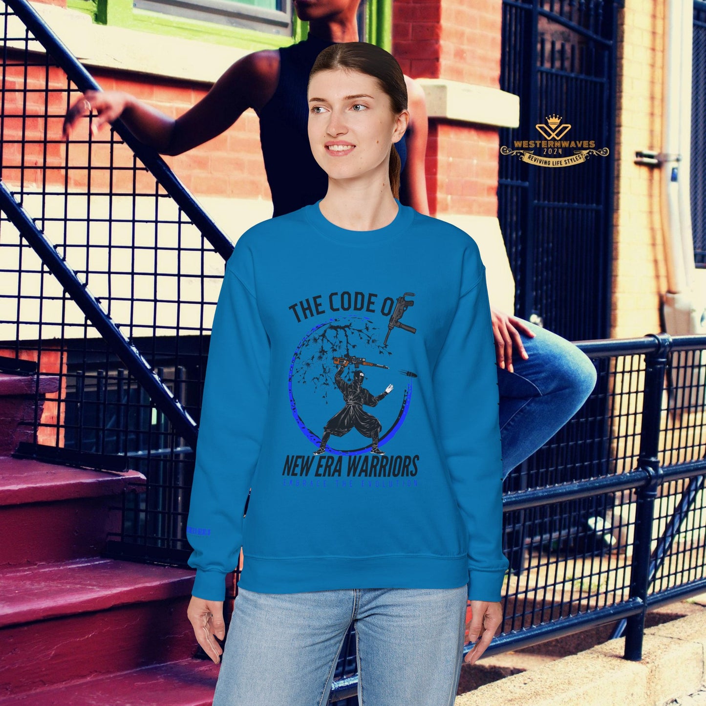 Unisex Heavy Blend™ Crewneck Sweatshirt_ N3+ Series UHBCSS PT2WV010_ Limited Edition Timeless Style by WesternWaves: