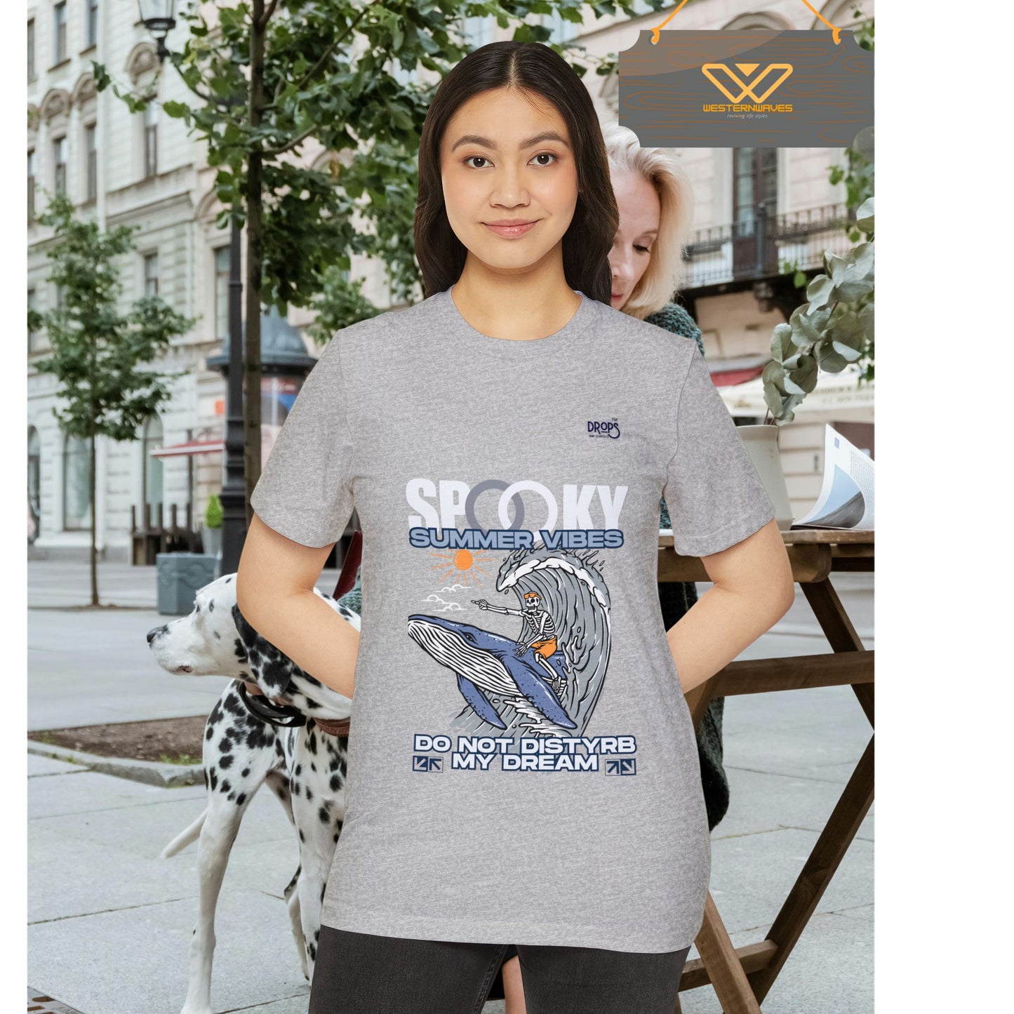 Spooky Summer Vibes Unisex Organic T-Shirt - Eco-Friendly Graphic Tee_ 09 May 2025_ 002