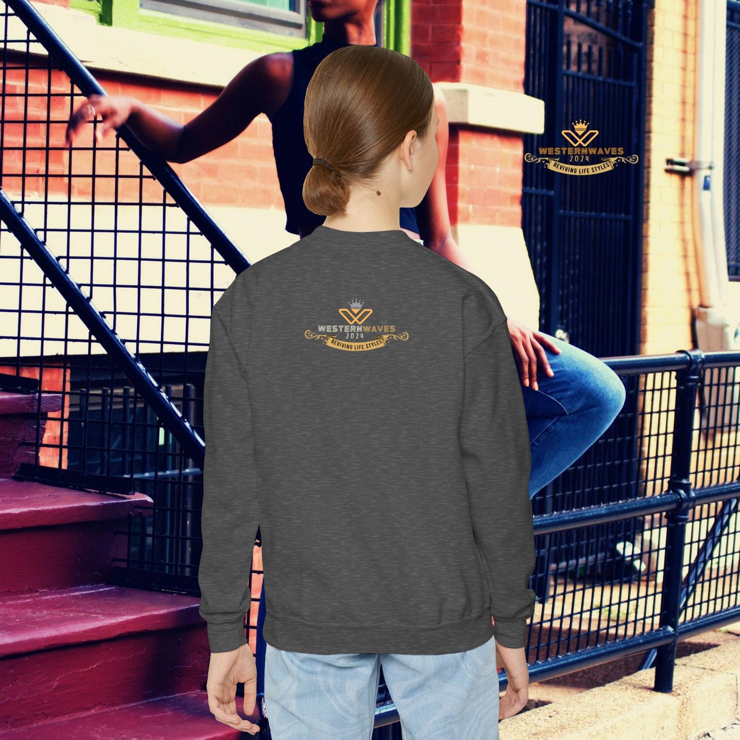 Youth Crewneck Sweatshirt_ N3+ Series YCNSS PT2WW001_ Limited Edition Perfect Companion for the School, Sports & Casual hangouts by WesternWaves: