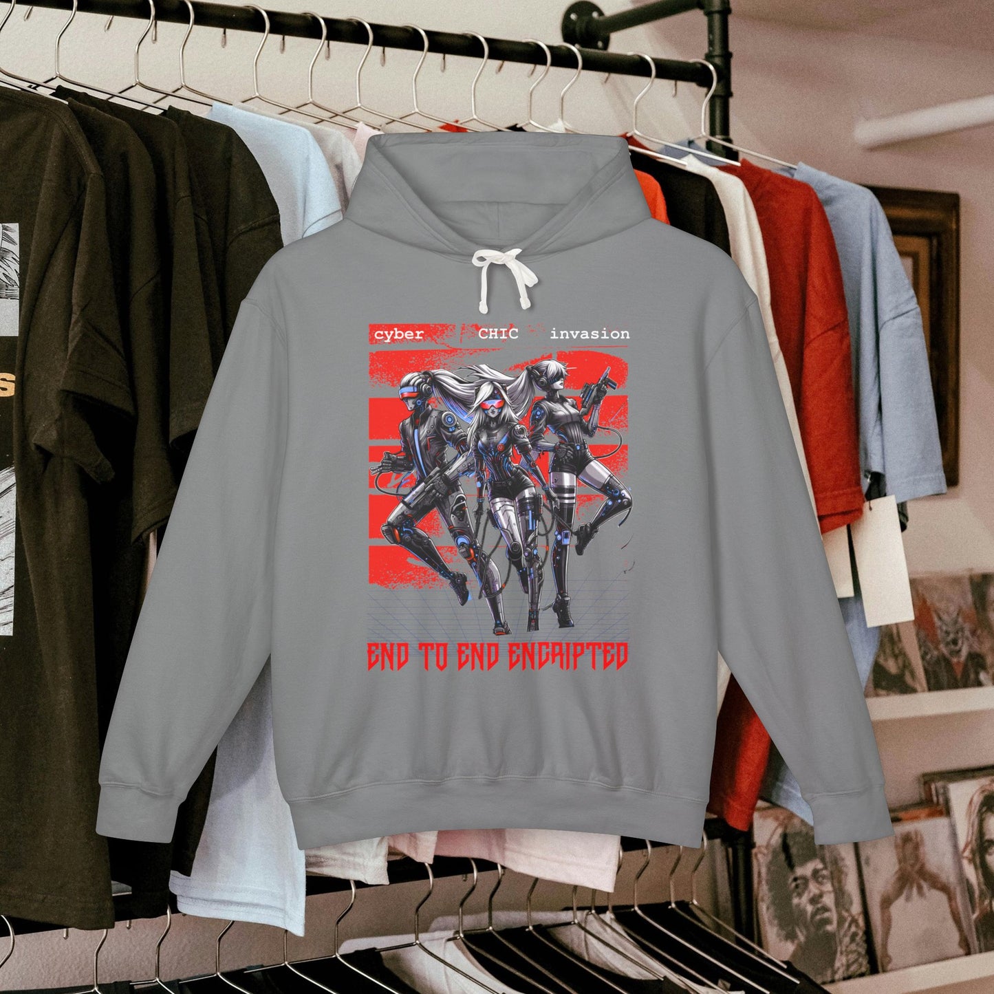 Unisex Lightweight Hooded Sweatshirt_ Series UWD 051_ Limited Edition Raw Streetwear by WesternWaves: