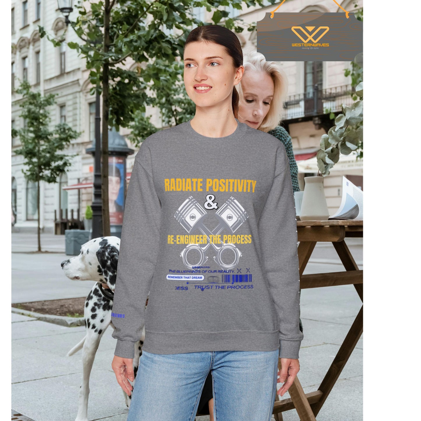 Unisex Heavy Blend™ Crewneck Sweatshirt_ N3+ Series UHBCSS PT2WW005_ Limited Edition Pure Luxury By WesternWaves: