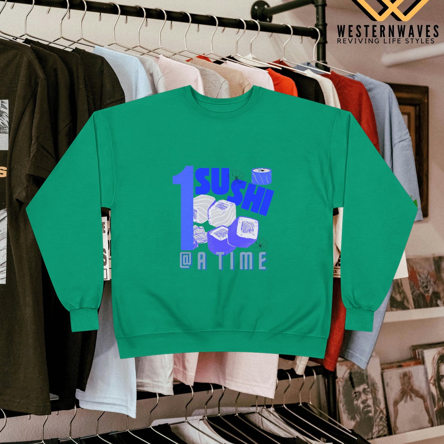 Unisex EcoSmart® Crewneck Sweatshirt_ N3+ Series USESCNSS PT2WW001_ Limited Edition Perfect Blend of Comfort, Style, & Sustainability by WesternWaves: