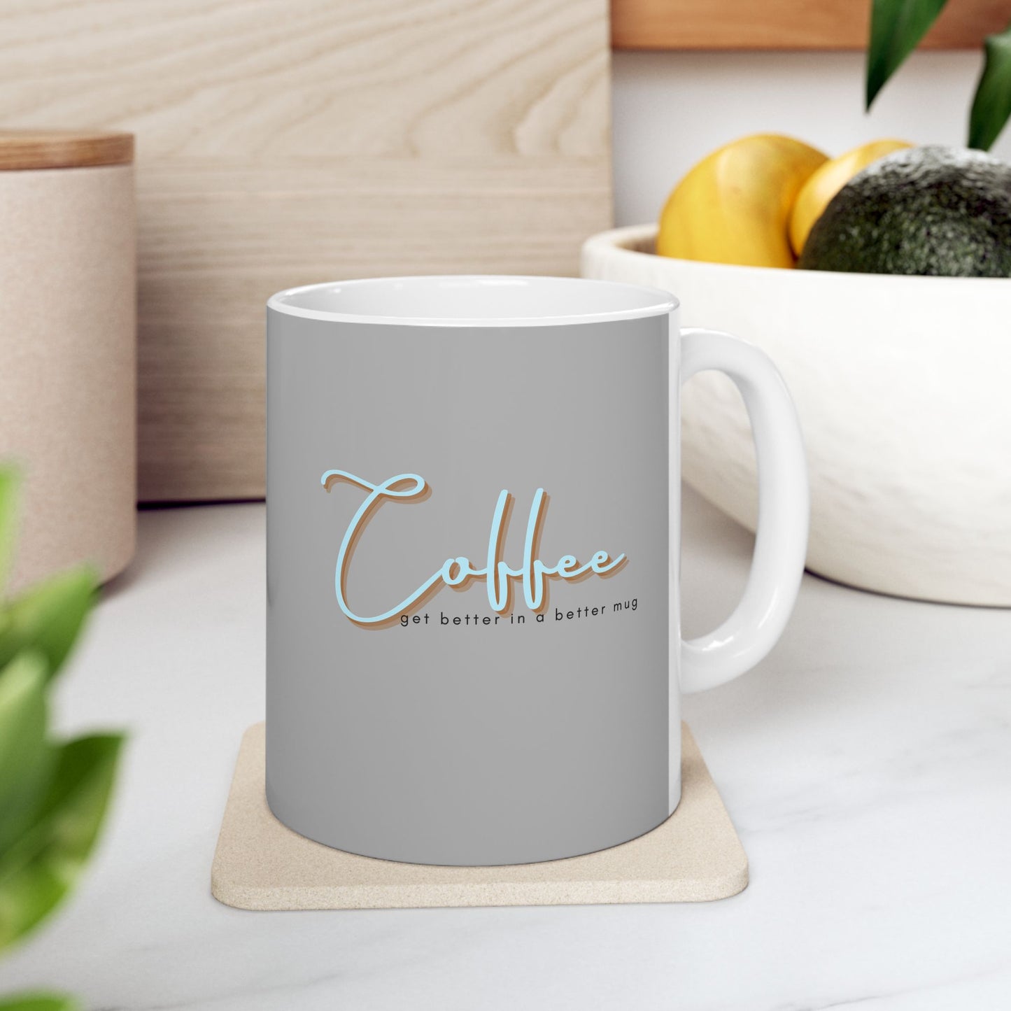 Ceramic Mug, (11oz, 15oz) _ N2+ Series CM11&15OZ PT2WP009_ Customizable Limited Edition Luxury to Your Daily Routine by WesternWaves: